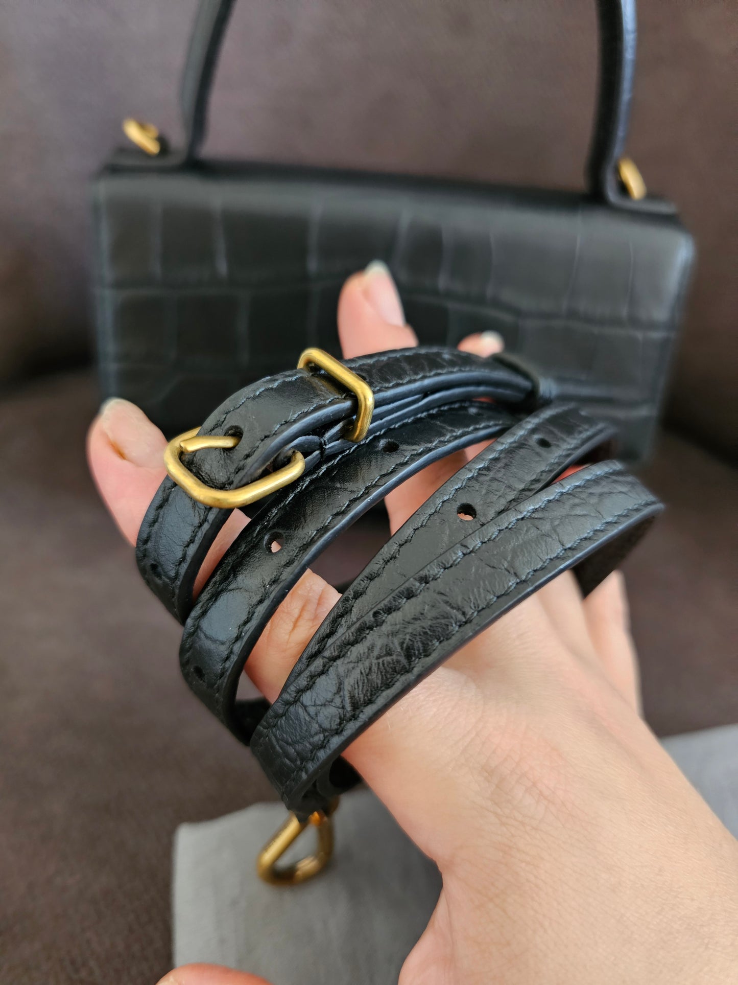 Balenciaga Xs Sharp top handle bag.