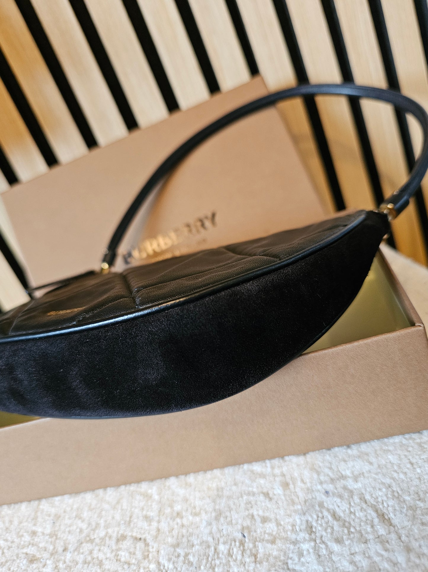 Burberry Olympia pouch/bag in black.