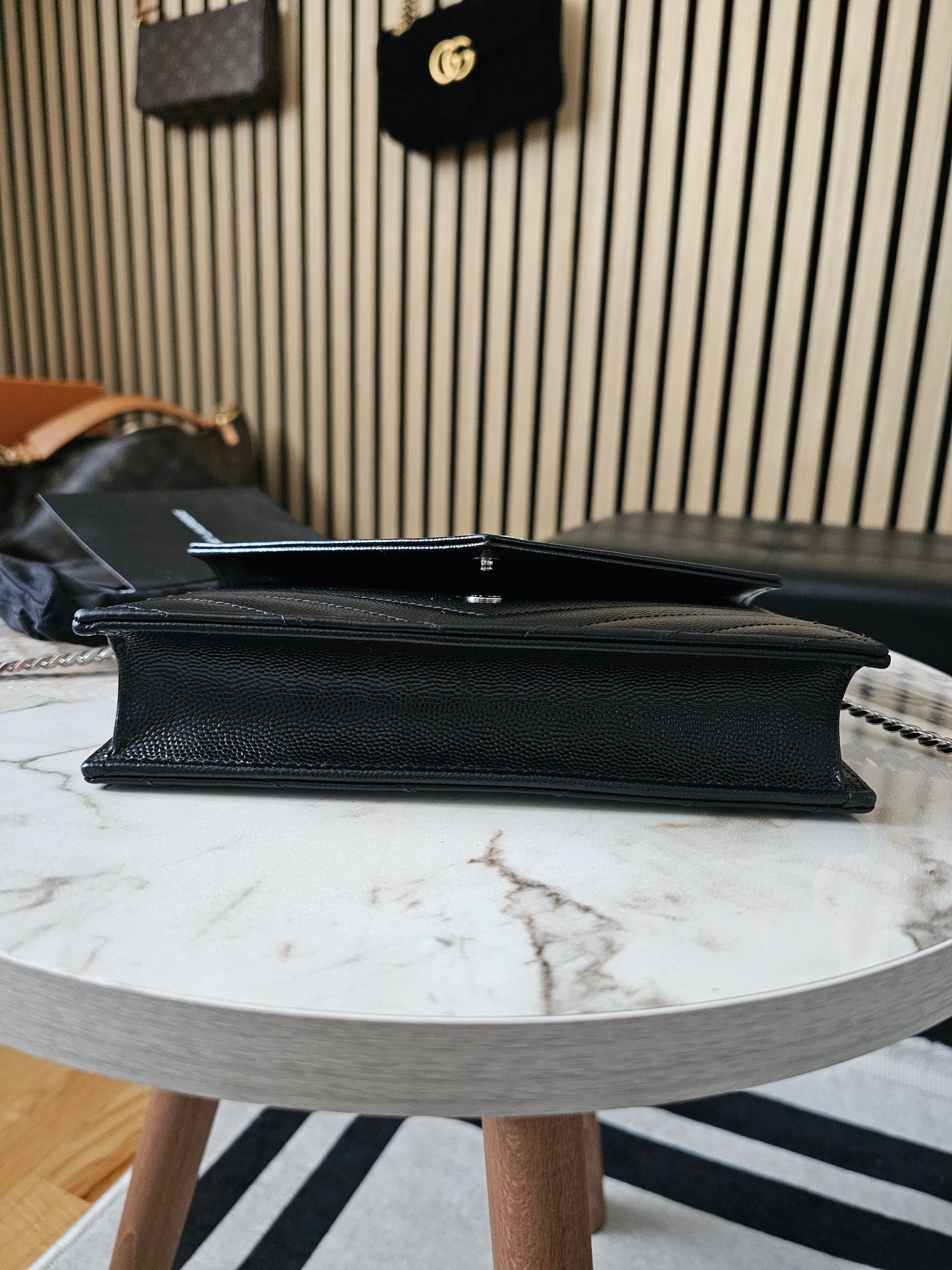 YSL - Envelope Chain wallet, black - SHW.