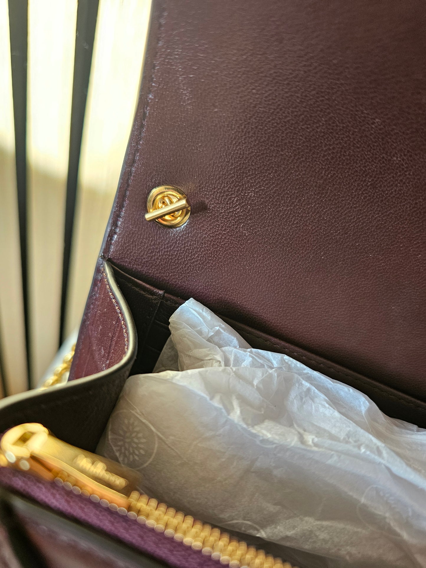 Mulberry darley croc print. Oxblood.