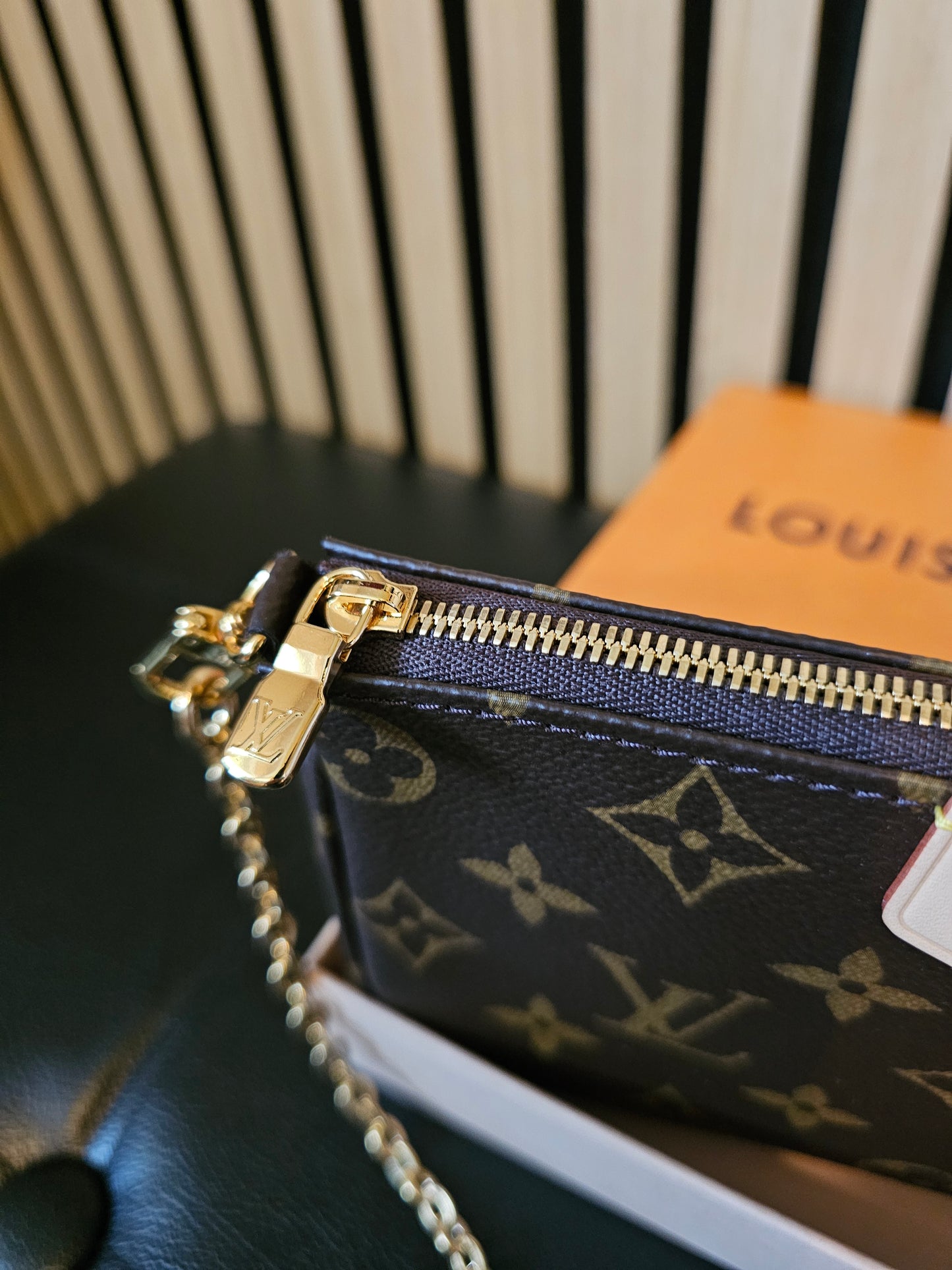 Louis Vuitton Small pochette accesories, Monogram kanvas.