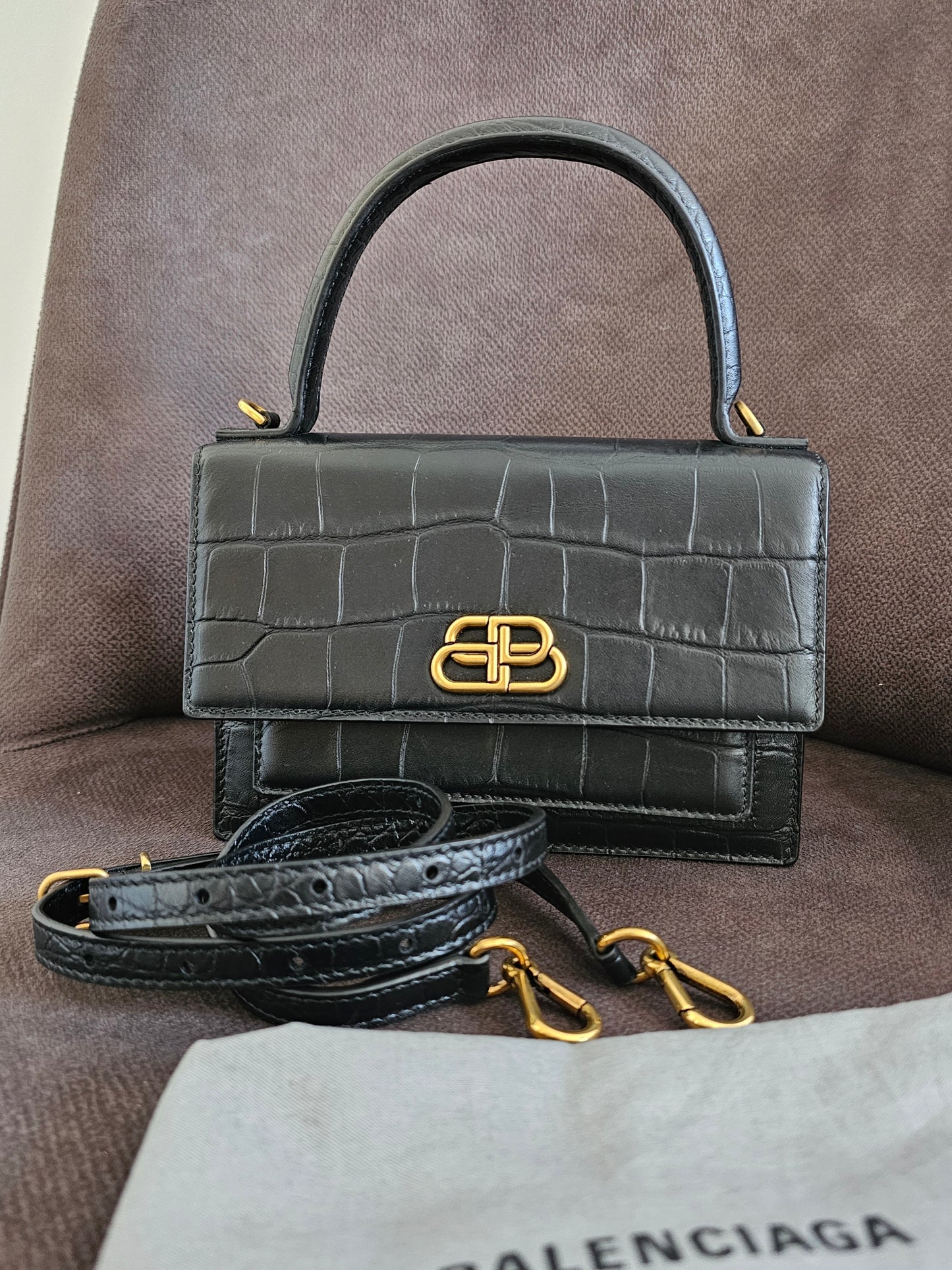 Balenciaga Xs Sharp top handle bag.