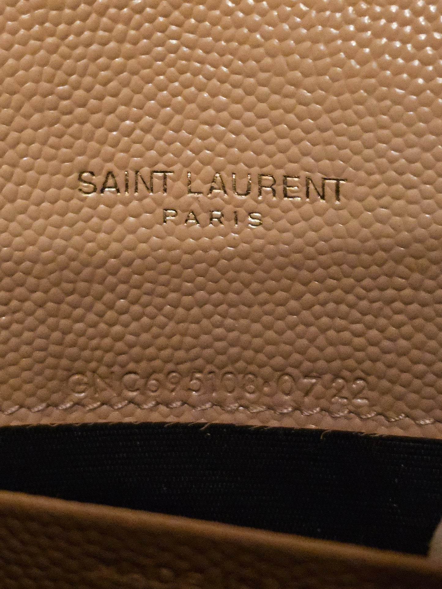 YSL - Envelope Chain wallet - Dark beige.