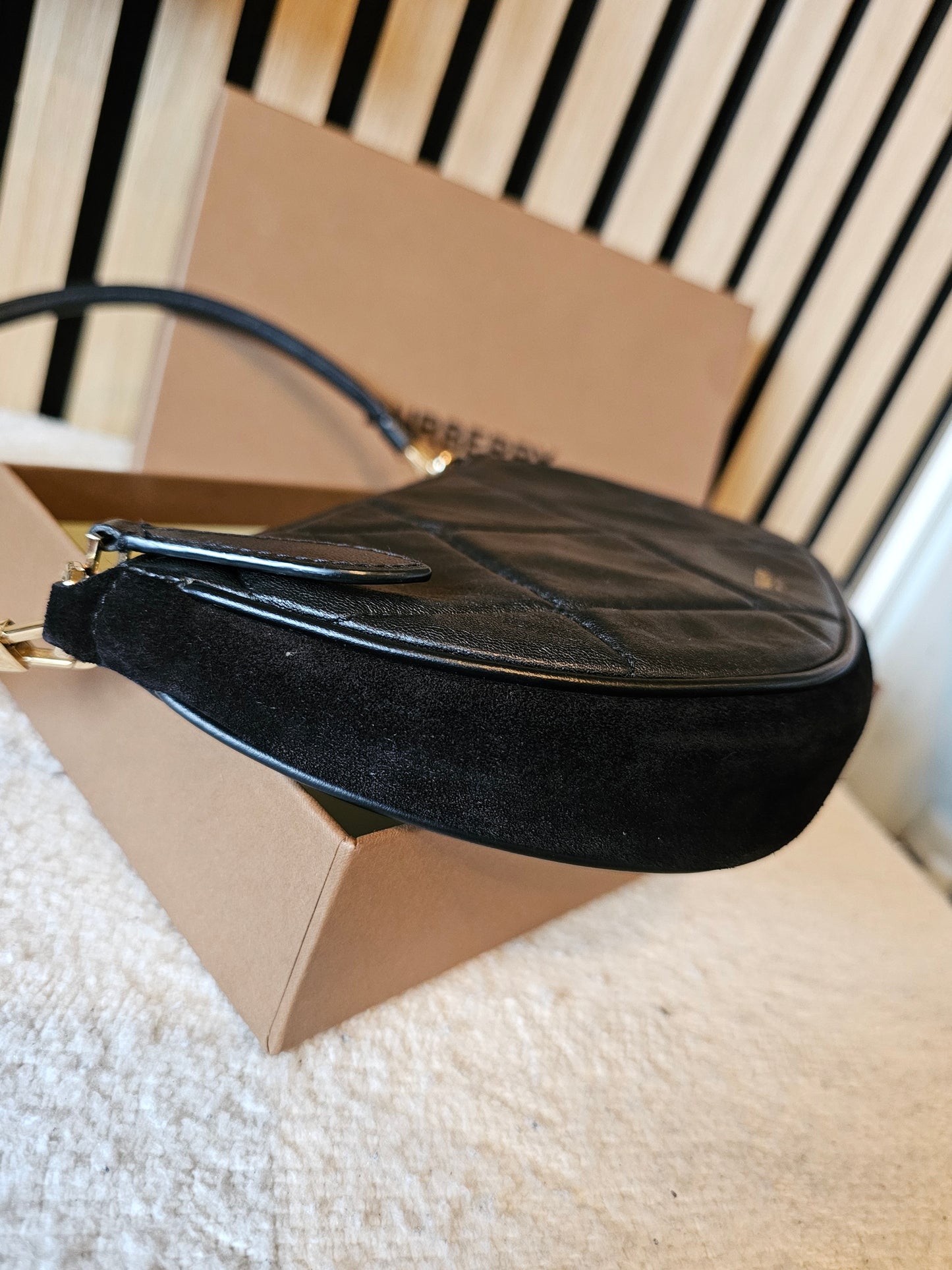 Burberry Olympia pouch/bag in black.