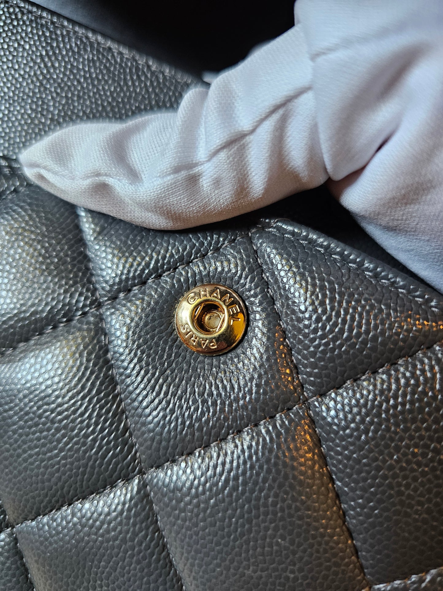 A58601 - Chanel Maxi Classic - Dark Grey with GHW.