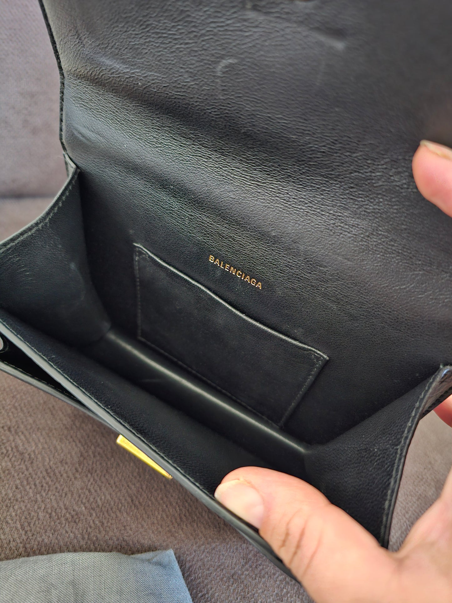 Balenciaga Xs Sharp top handle bag.