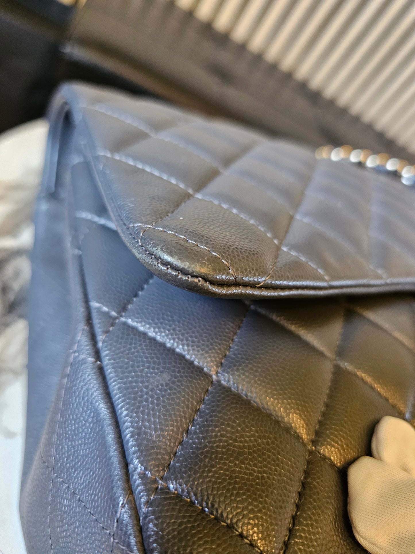 A58601 - Chanel Maxi Classic - Dark Grey with GHW.
