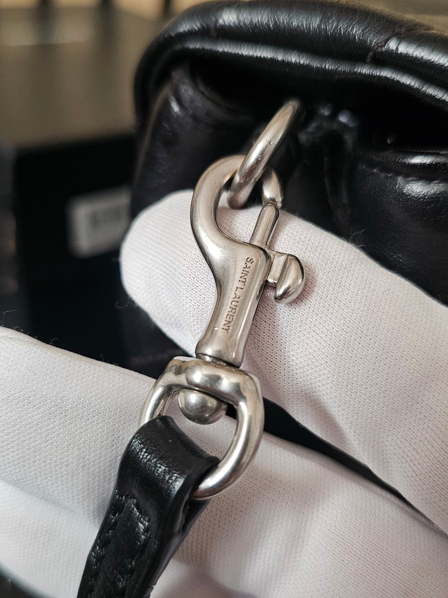 YSL loulou Toy bag. Black with SHW.