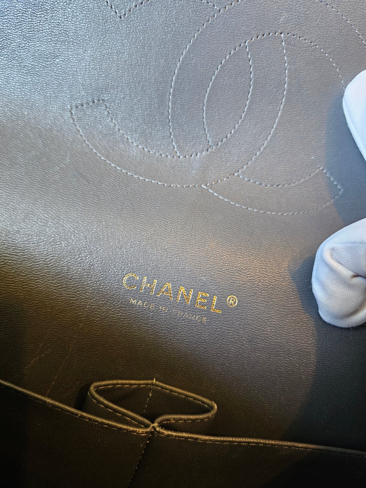 A58601 - Chanel Maxi Classic - Dark Grey with GHW.