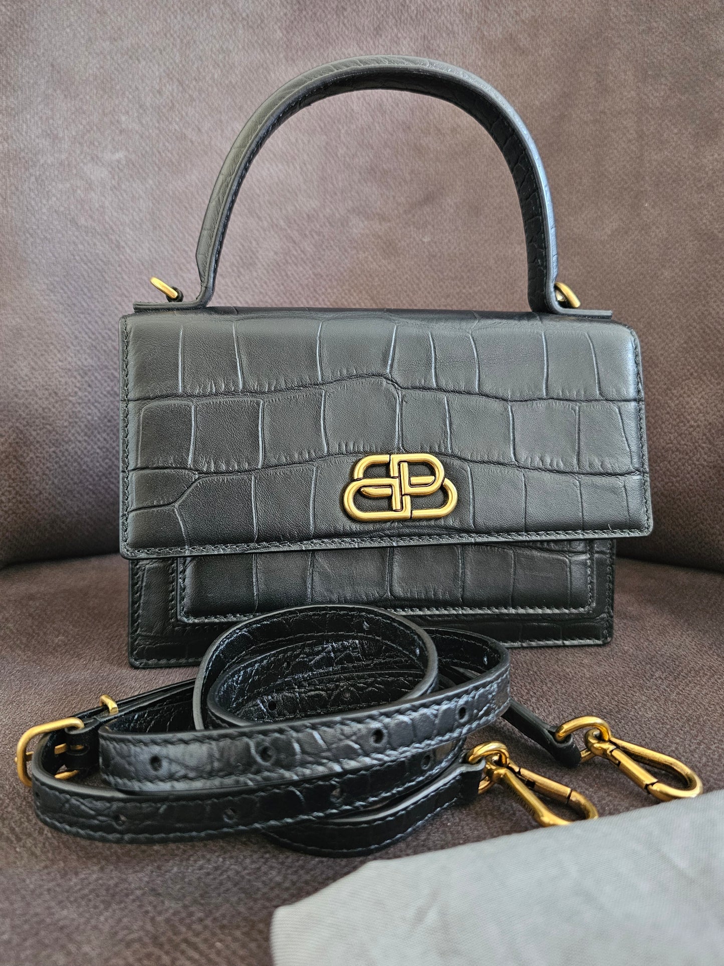 Balenciaga Xs Sharp top handle bag.