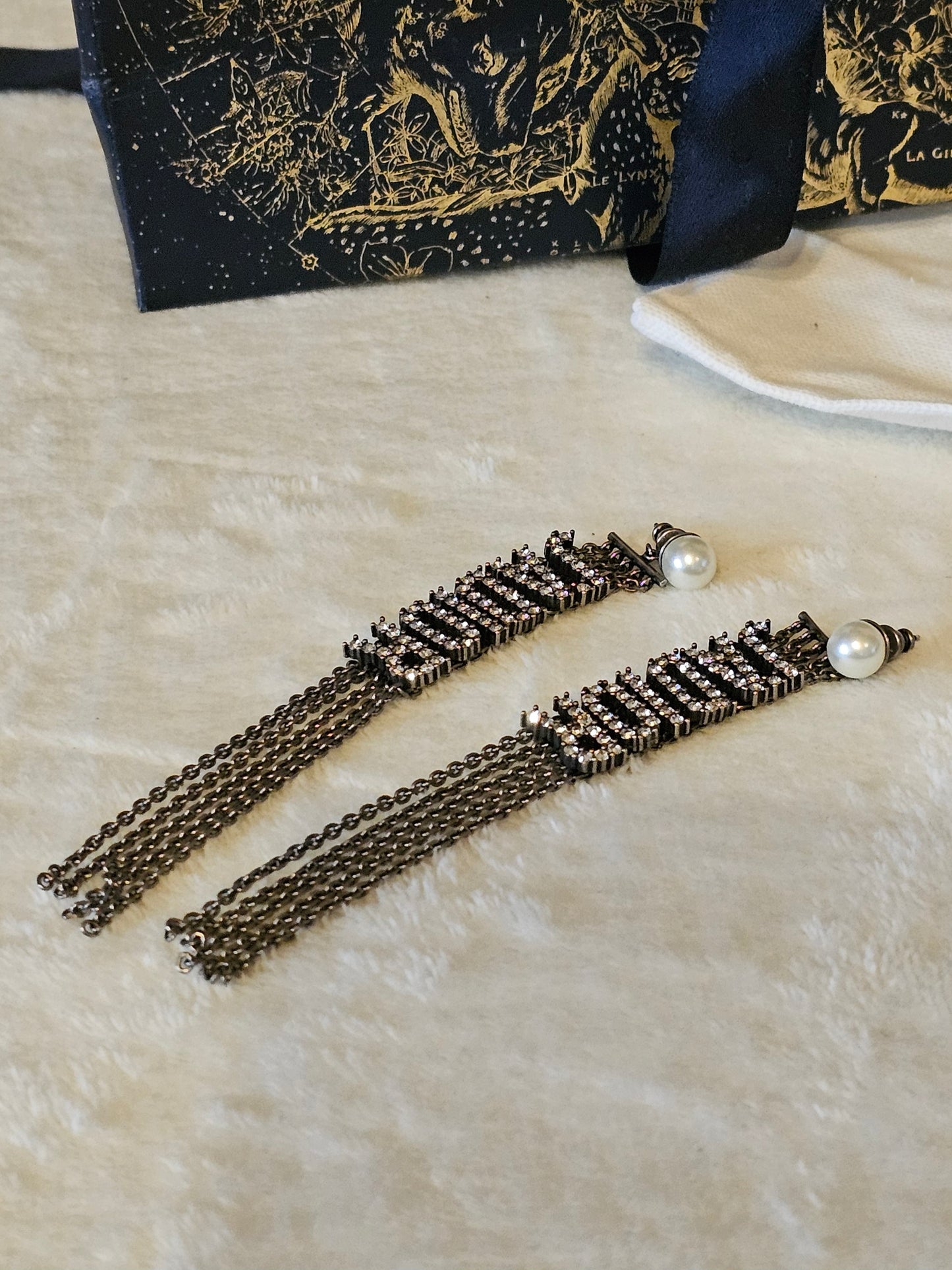 Dior pendants with strass.