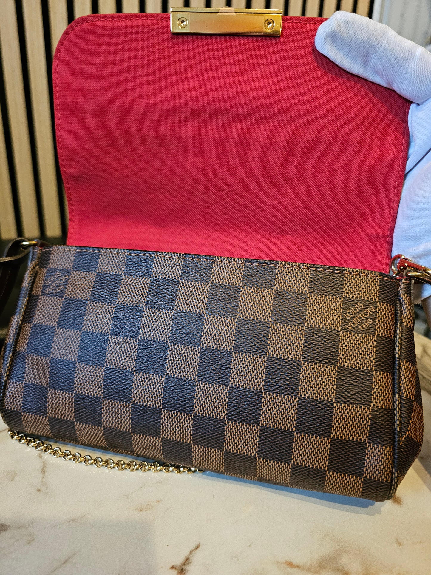 N41276 Favorite PM, damier ebene, kanvas.