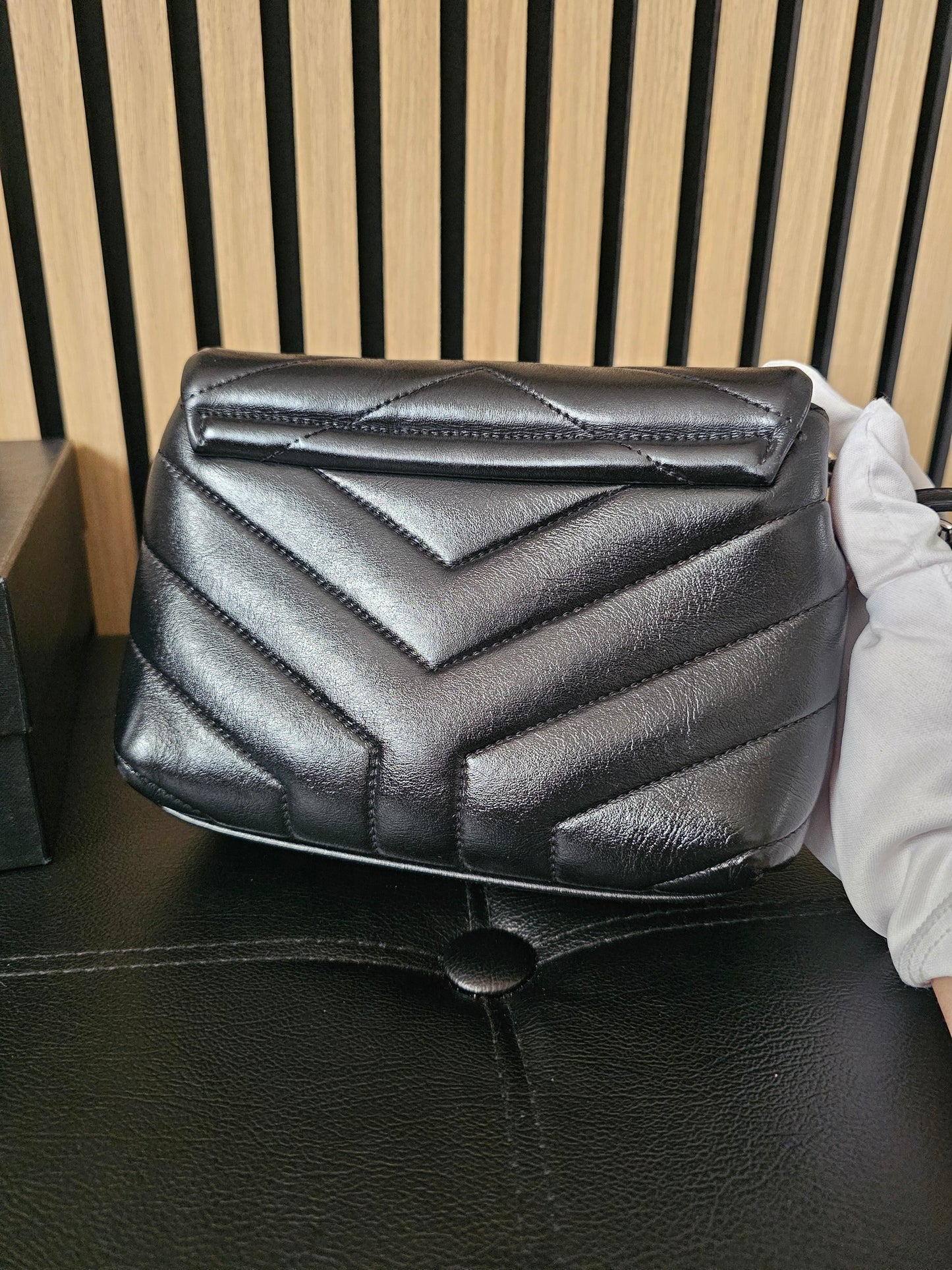 YSL loulou Toy bag. Black with SHW.