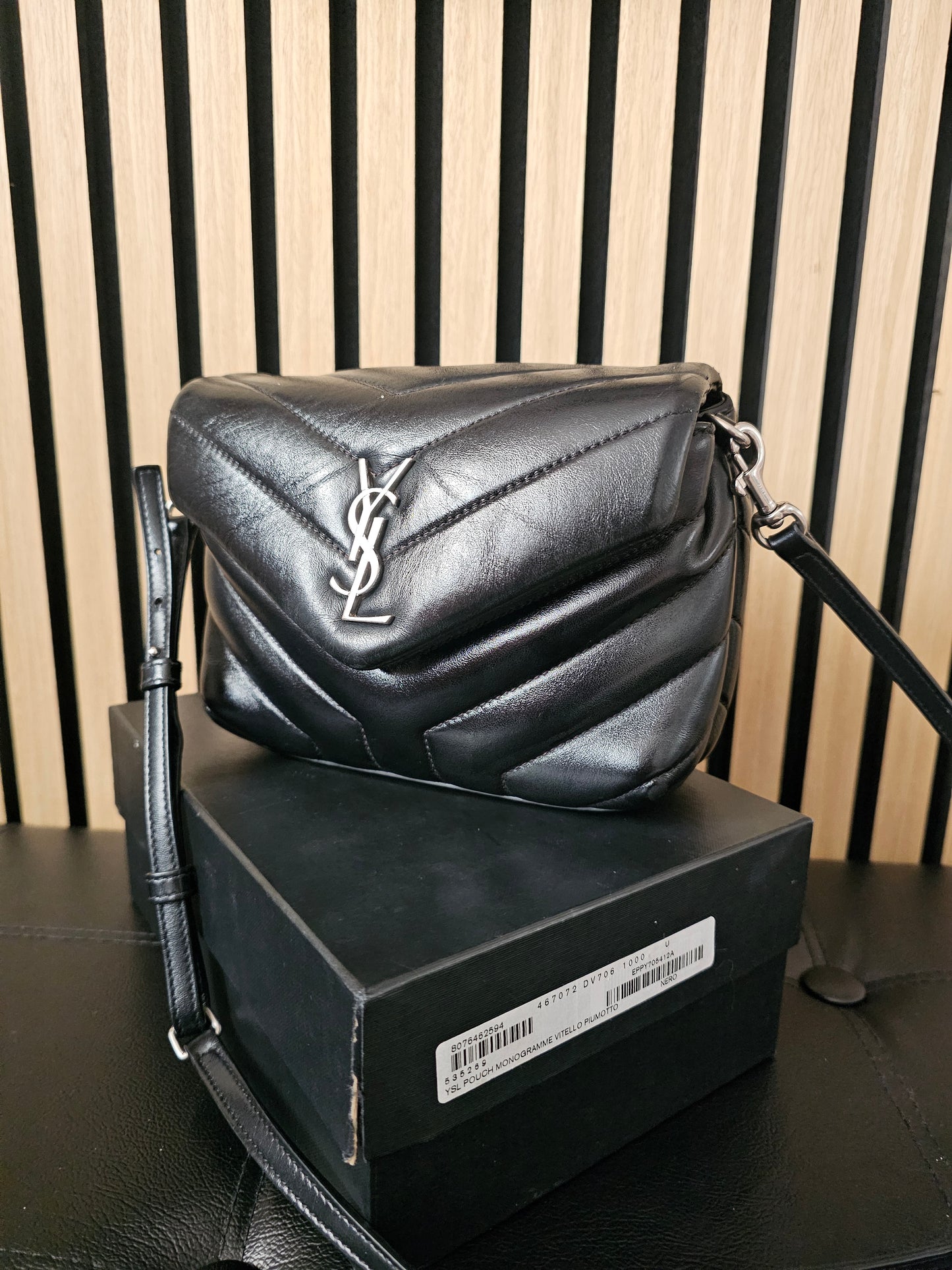 YSL loulou Toy bag. Black with SHW.