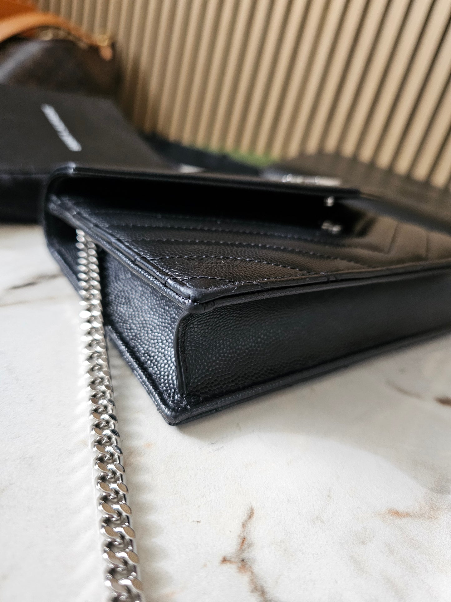 YSL - Envelope Chain wallet, black - SHW.