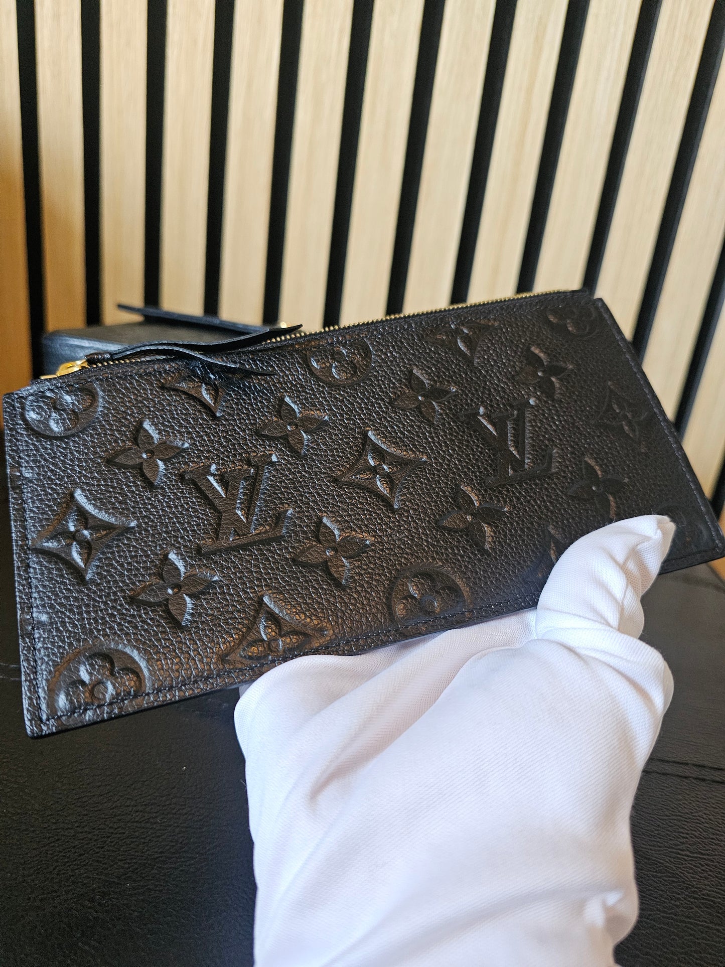 Louis vuitton - Félicie pochette MNG, Black Emp. Leather.