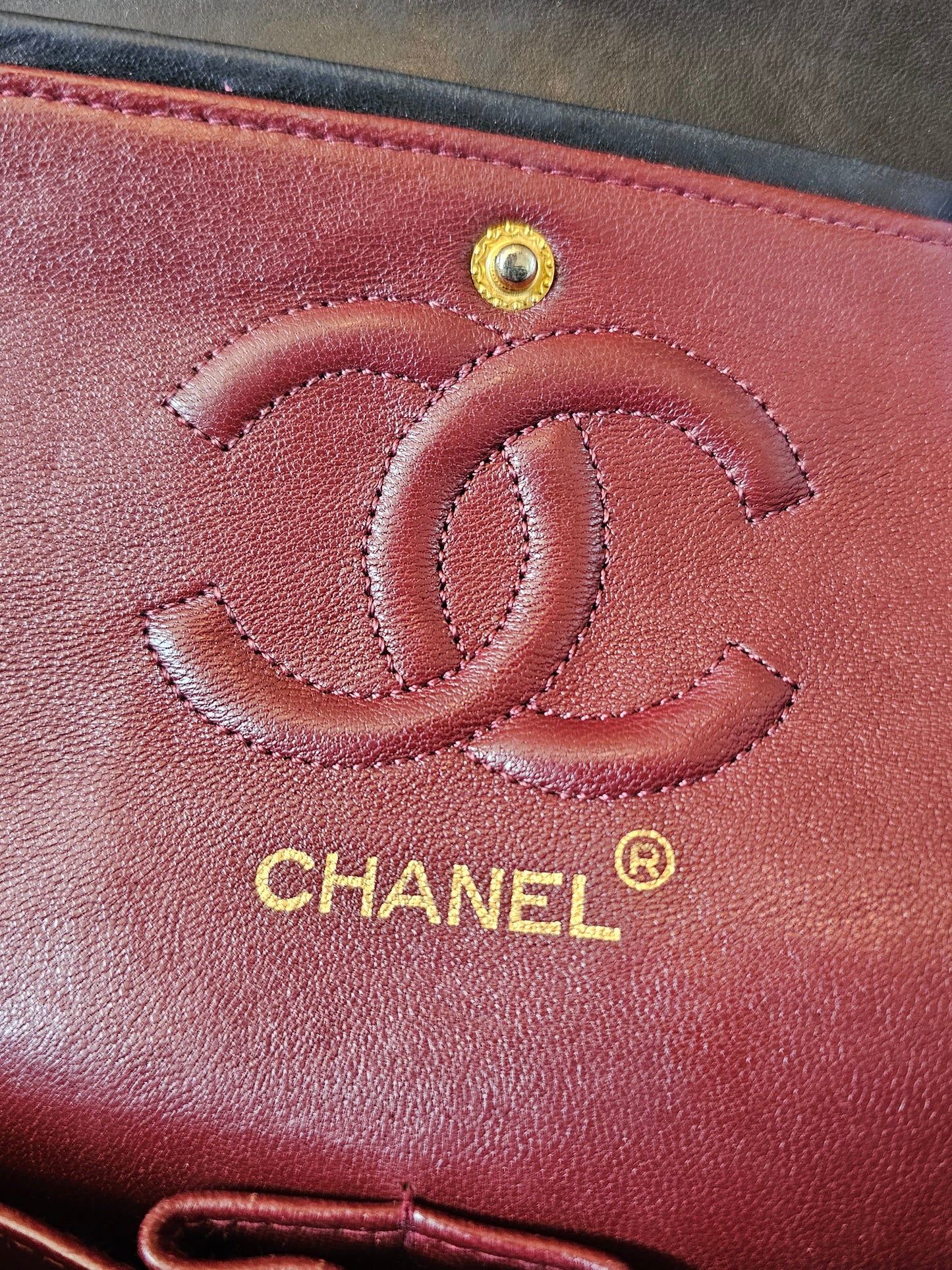 Chanel Classic double flap, small, GHW, lambskin - Black.