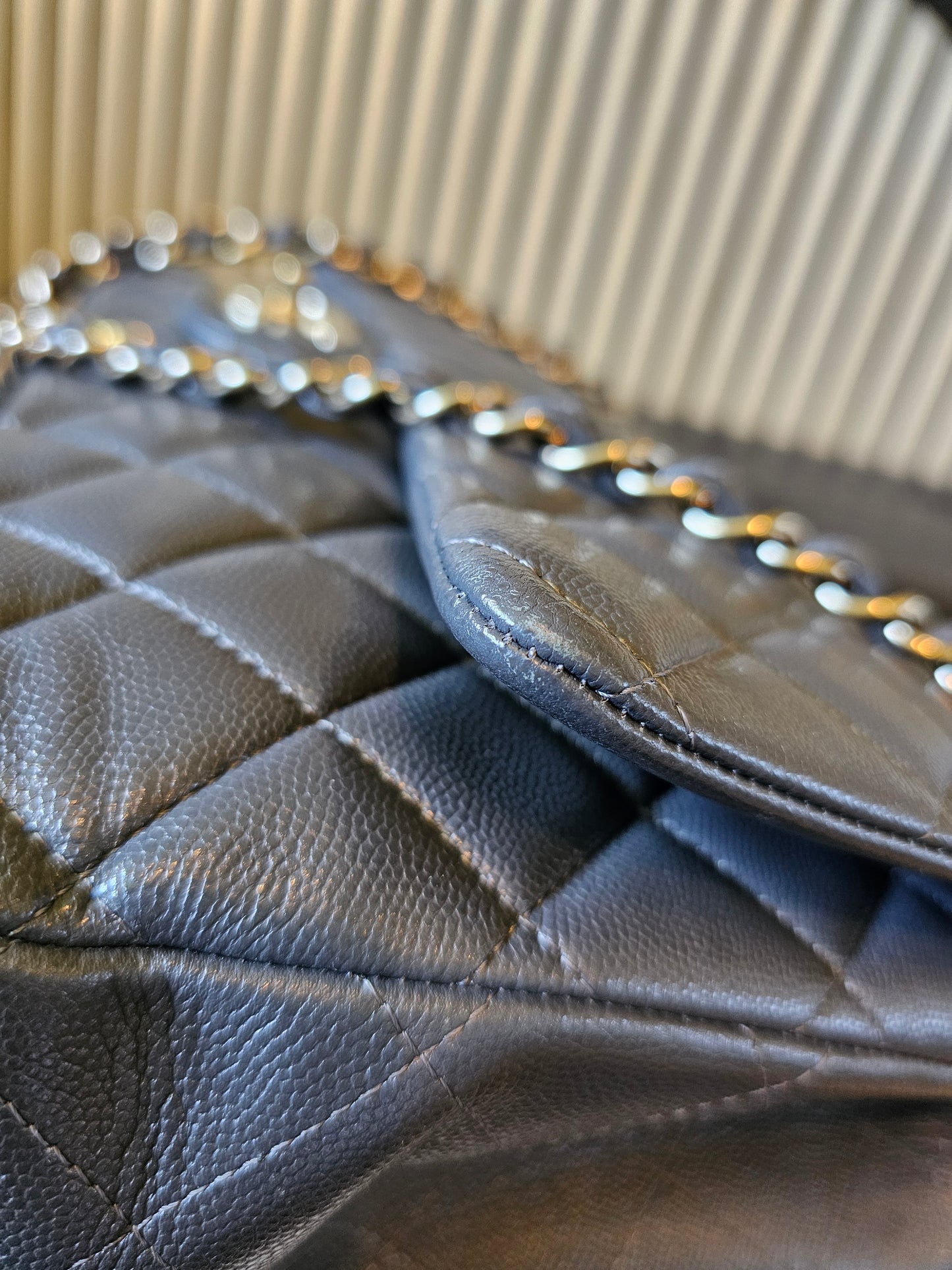 A58601 - Chanel Maxi Classic - Dark Grey with GHW.
