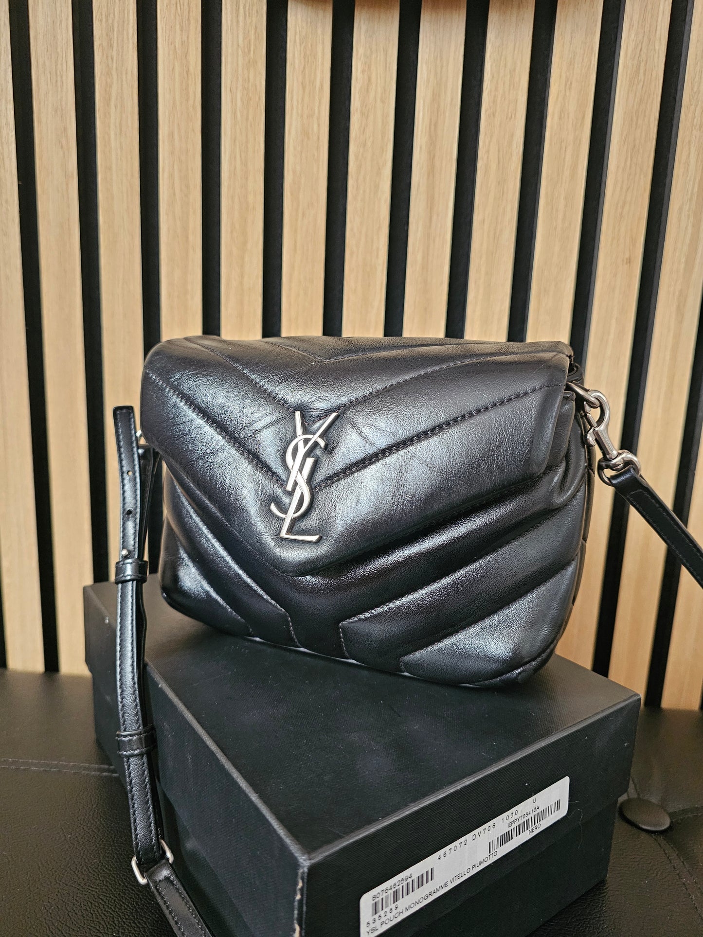 YSL loulou Toy bag. Black with SHW.