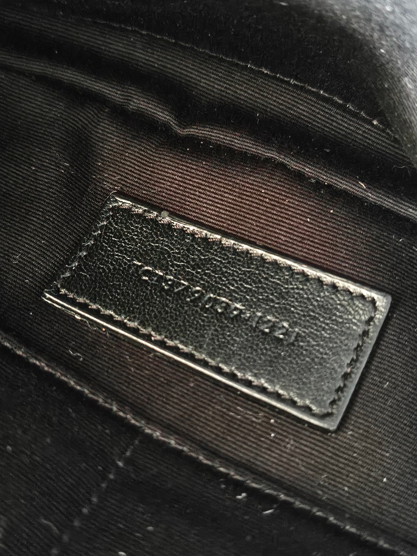 379039- YSL Cassandre matelasse pouch, black, leather.
