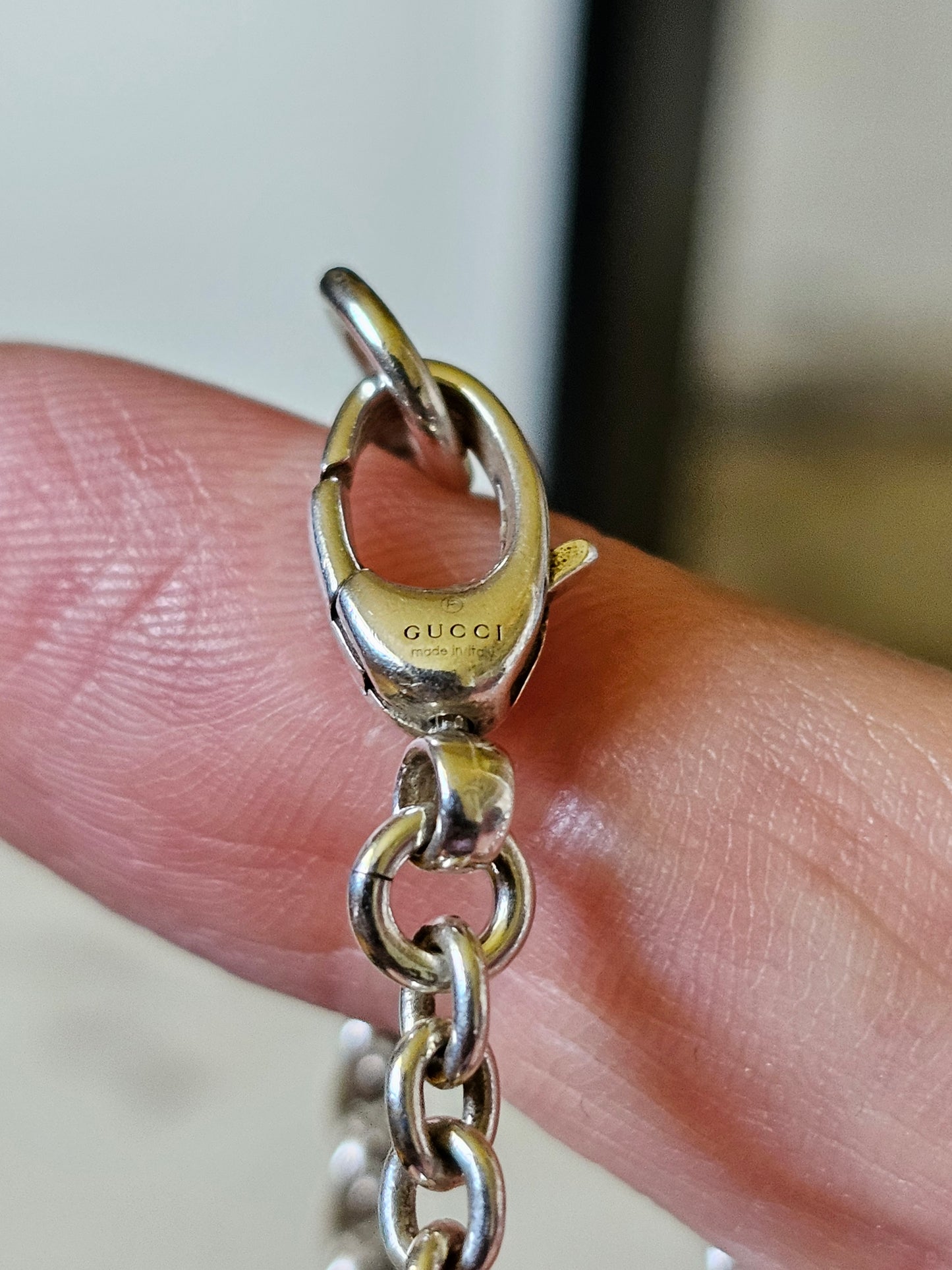 Gucci halskæde GG interlocking silver.