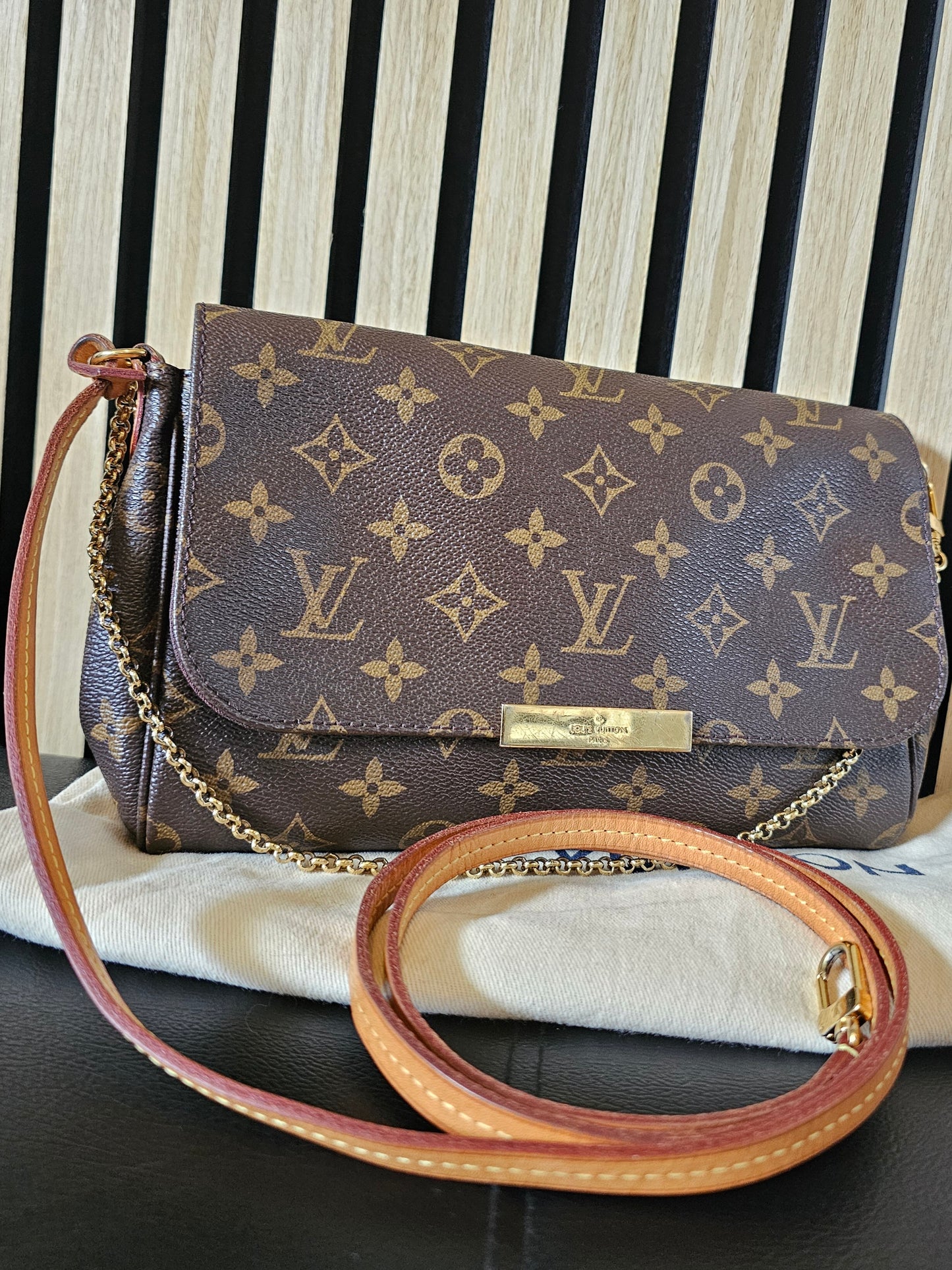 Louis Vuitton, Favorite MM, MNG. Kanvas.