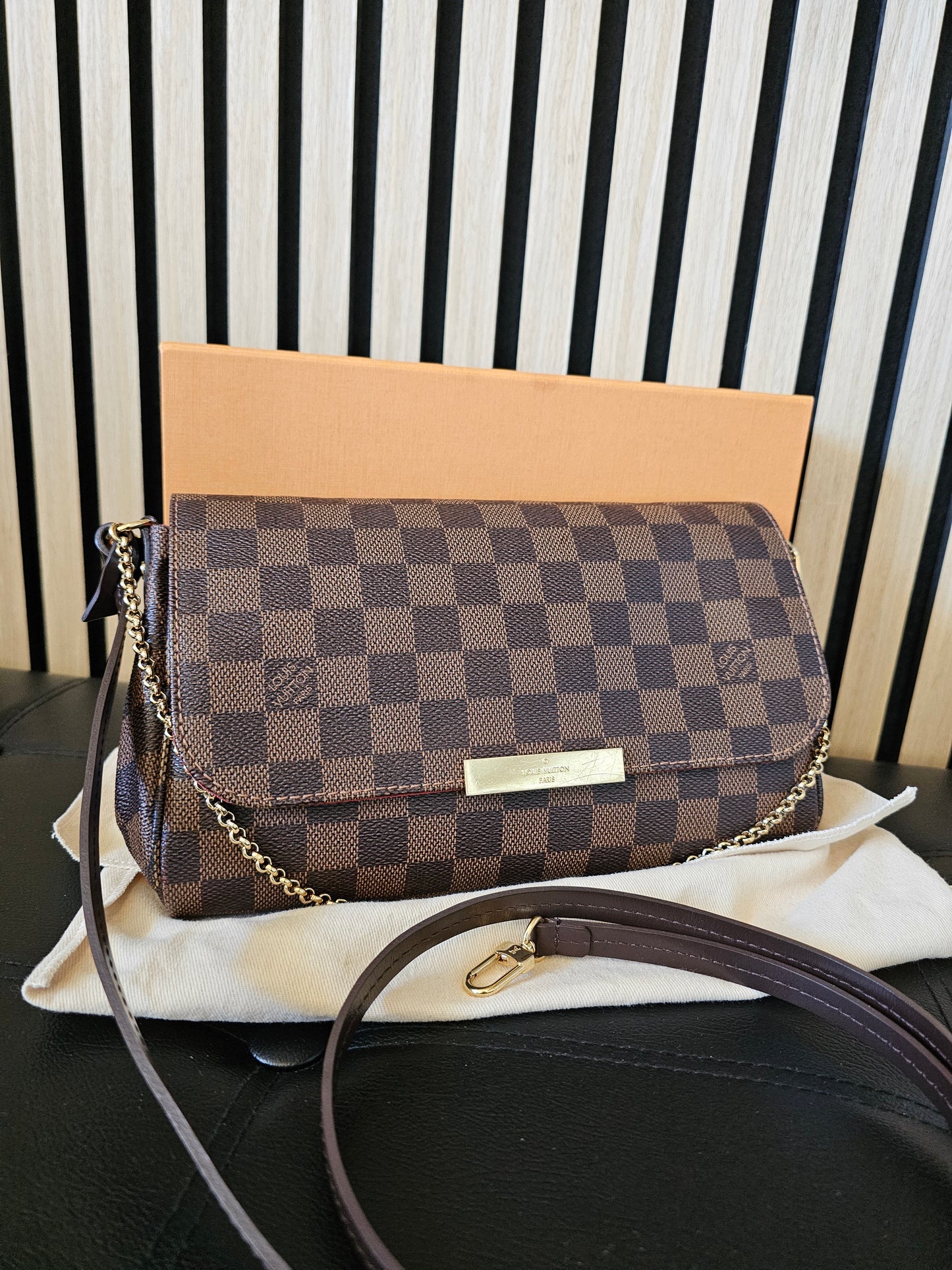 N41129 - Louis Vuitton Favorite MM, damier ebene.