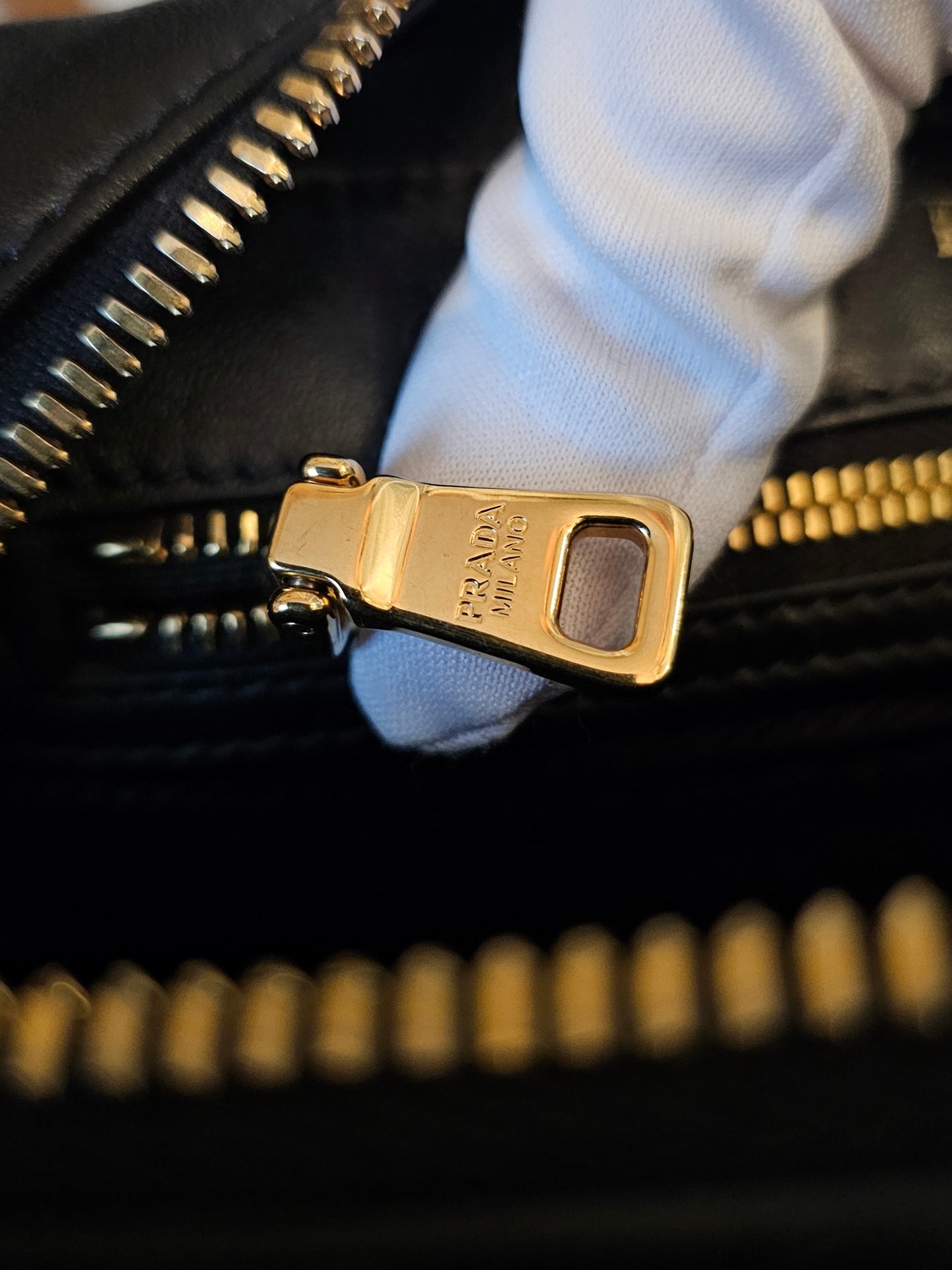 Prada Mirage Camera bag - black, saffiano leather.