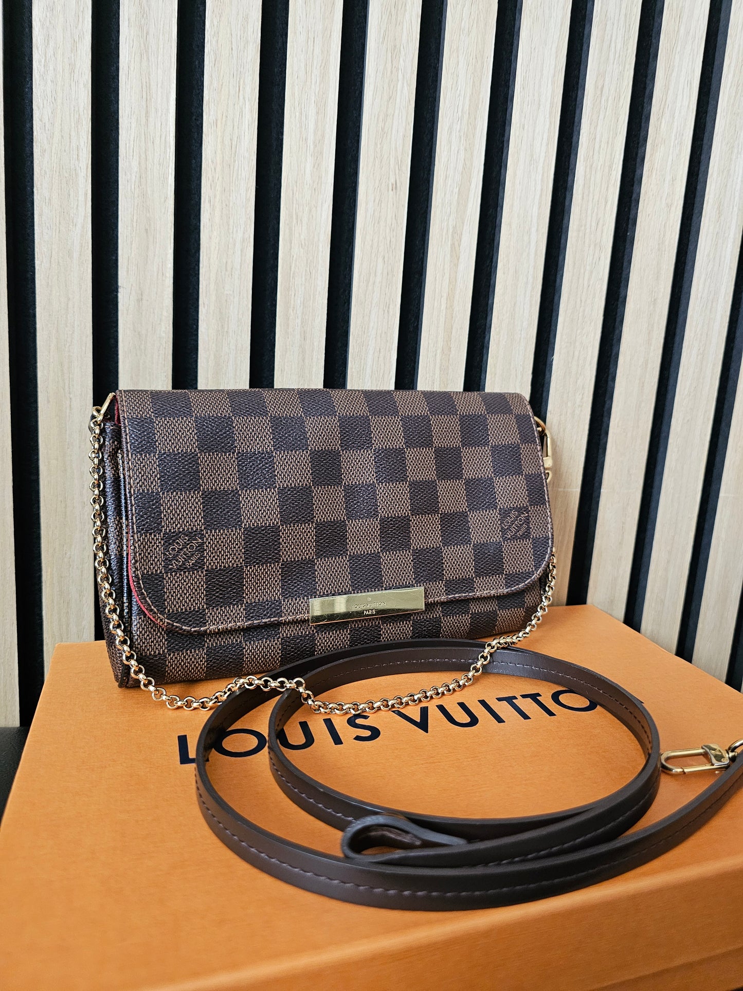 N41276 - Louis Vuitton bag, Favorite PM, damier ebene.