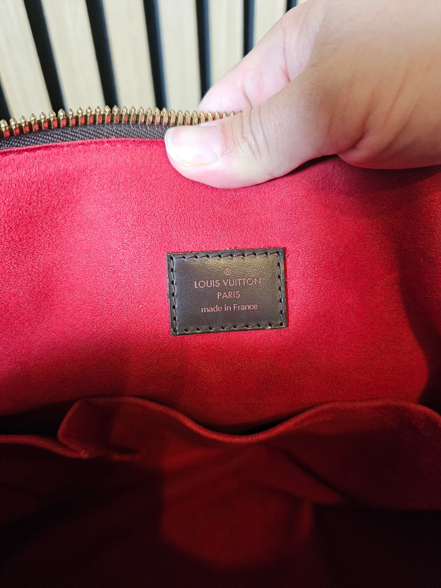 Louis Vuitton bag, Trevi GM, damier ebene.