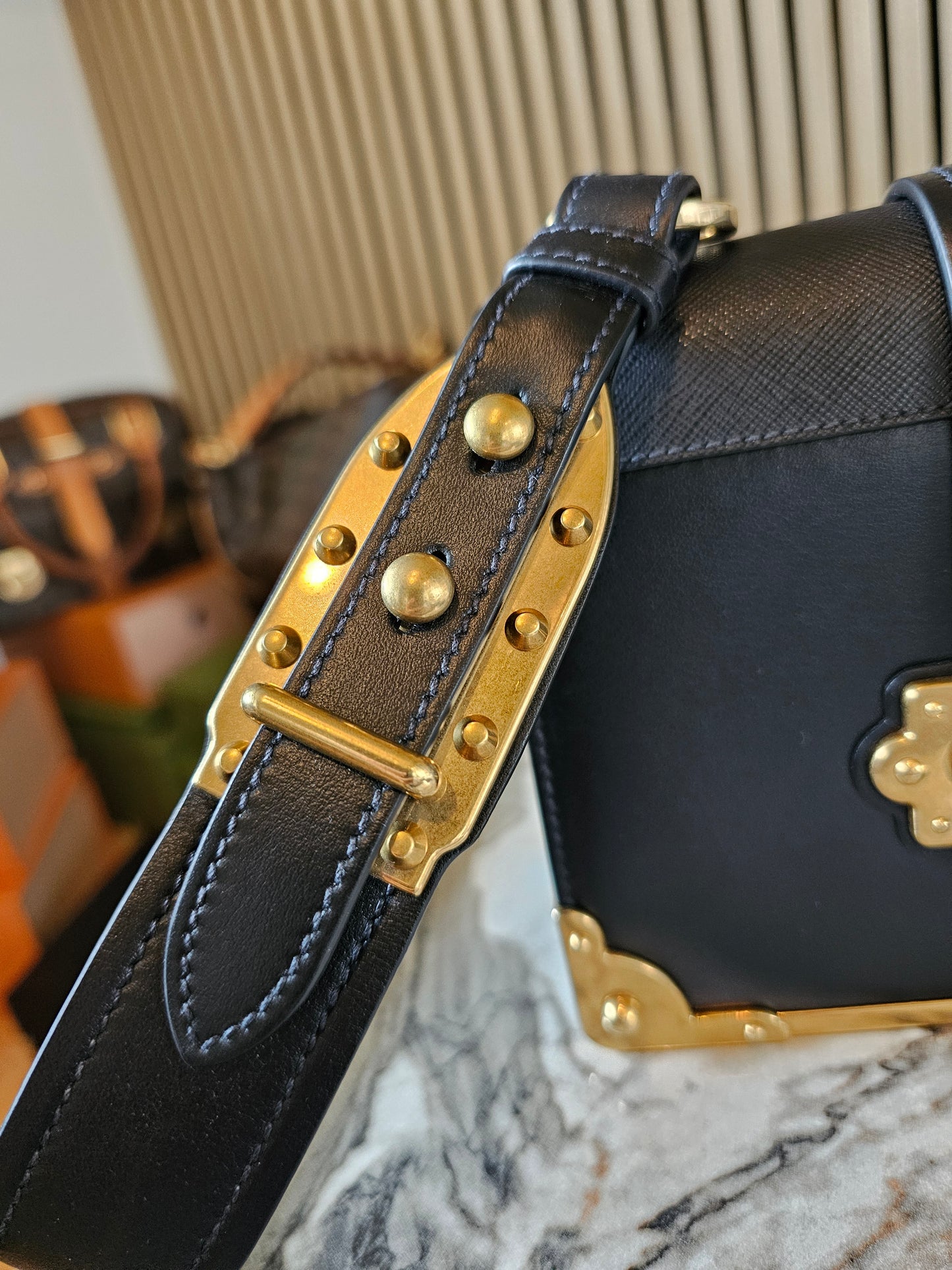 Prada cahier bag - black GHW.