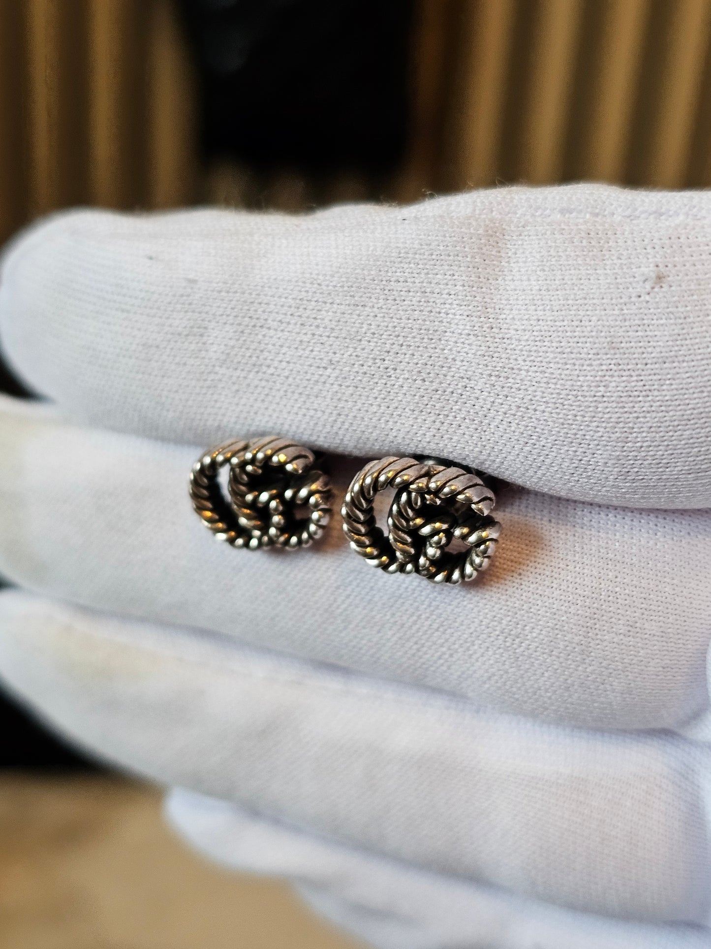 627755- Gucci GG marmont silver earrings