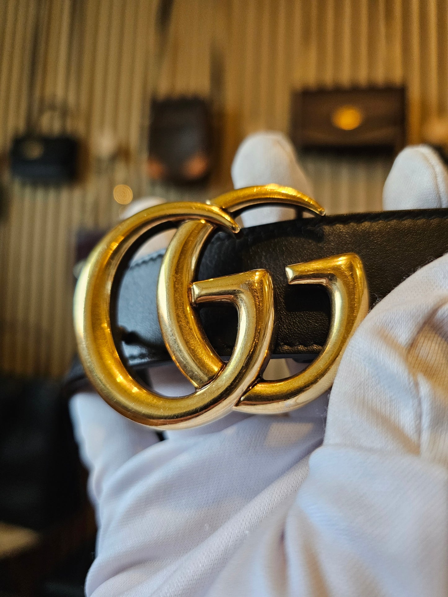 414516- Gucci belt, GG marmont black. Size 90.