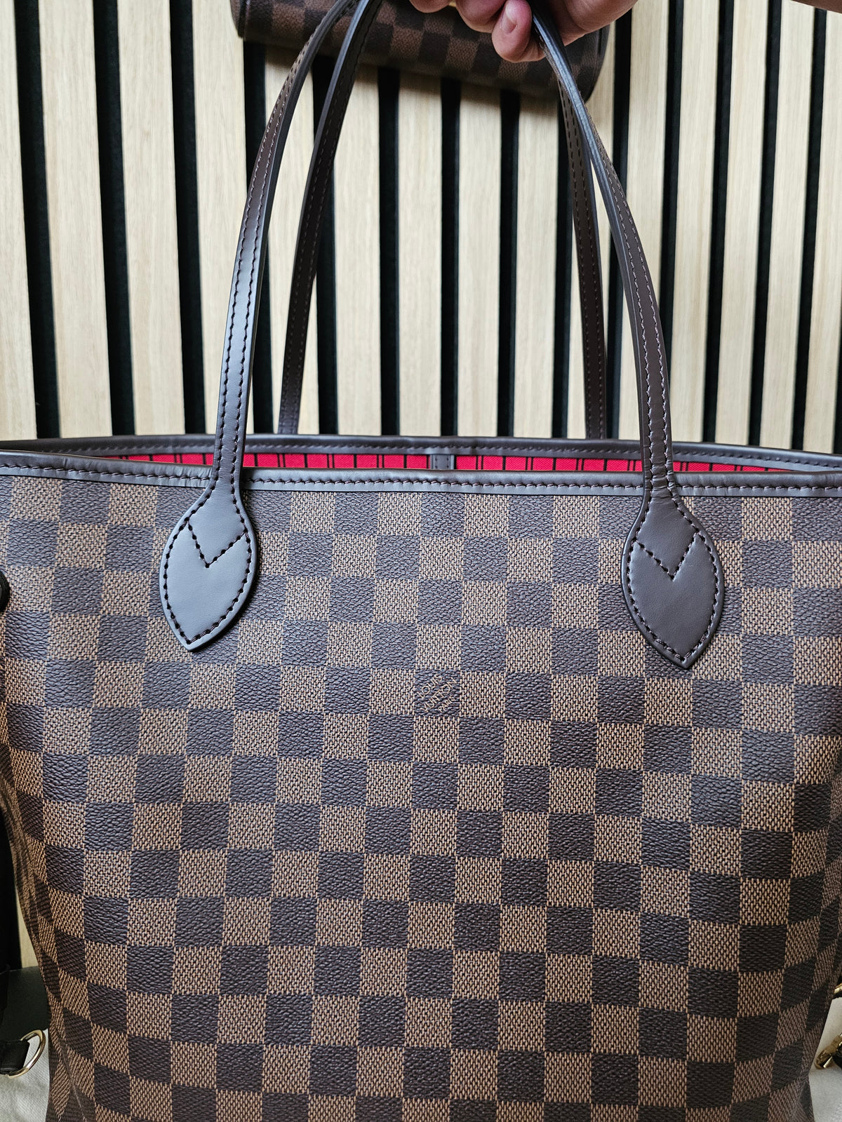 Louis Vuitton Neverfull MM, Damier ebene - Cerise.
