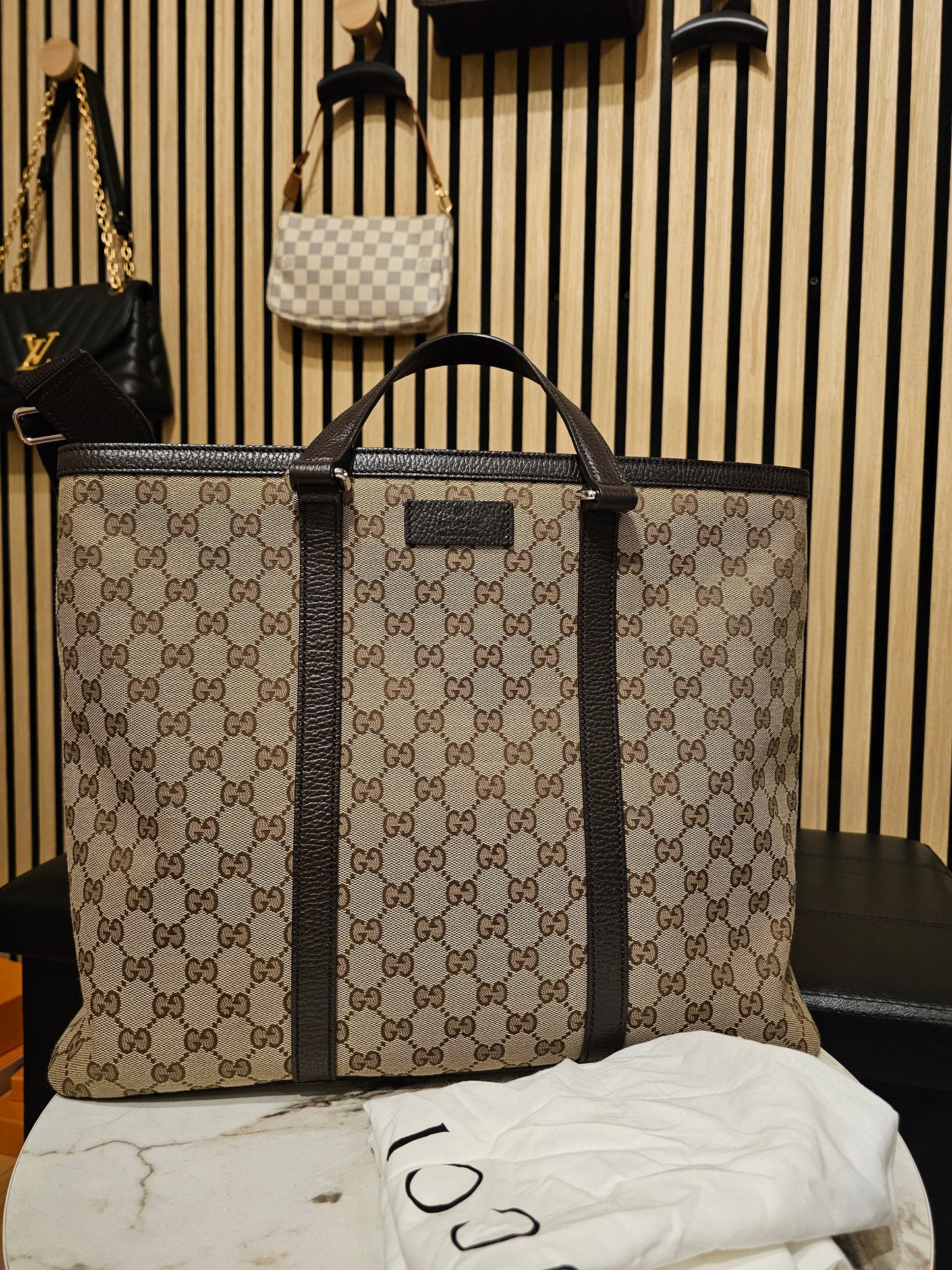 449169- Gucci tote bag, supreme GG kanvas.
