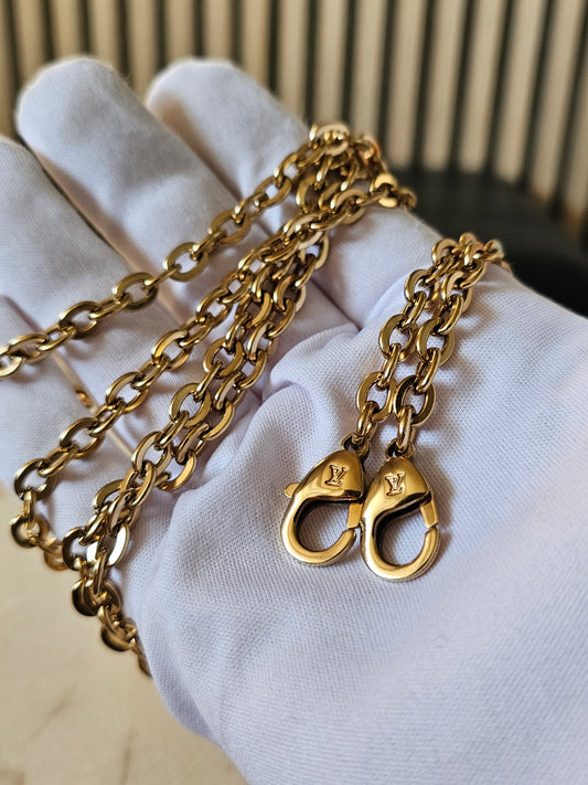 Louis Vuitton guldkæde fra Félicie pochette taske.