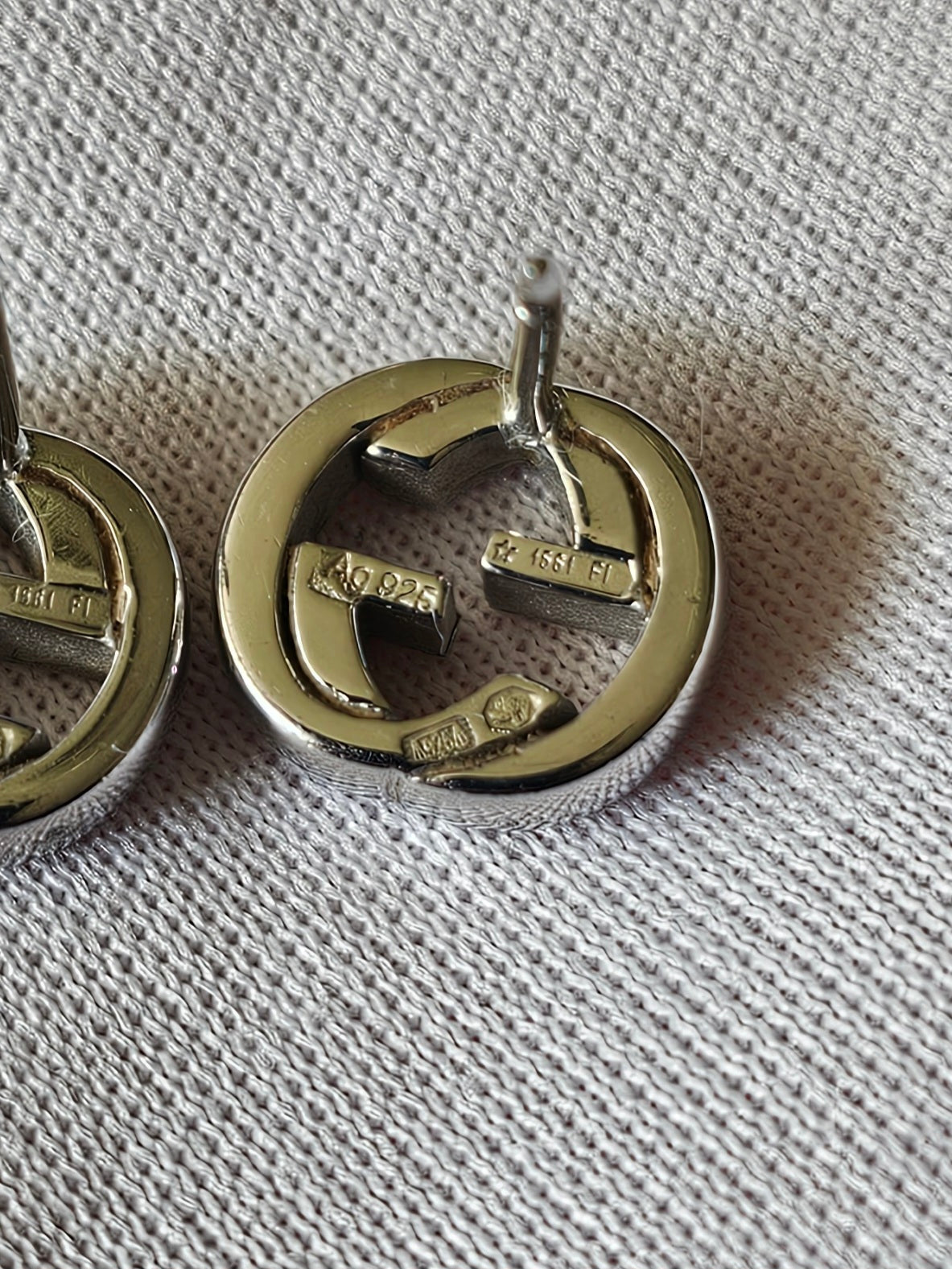 Gucci sølv øreringe - interlocking studs sterling silver.