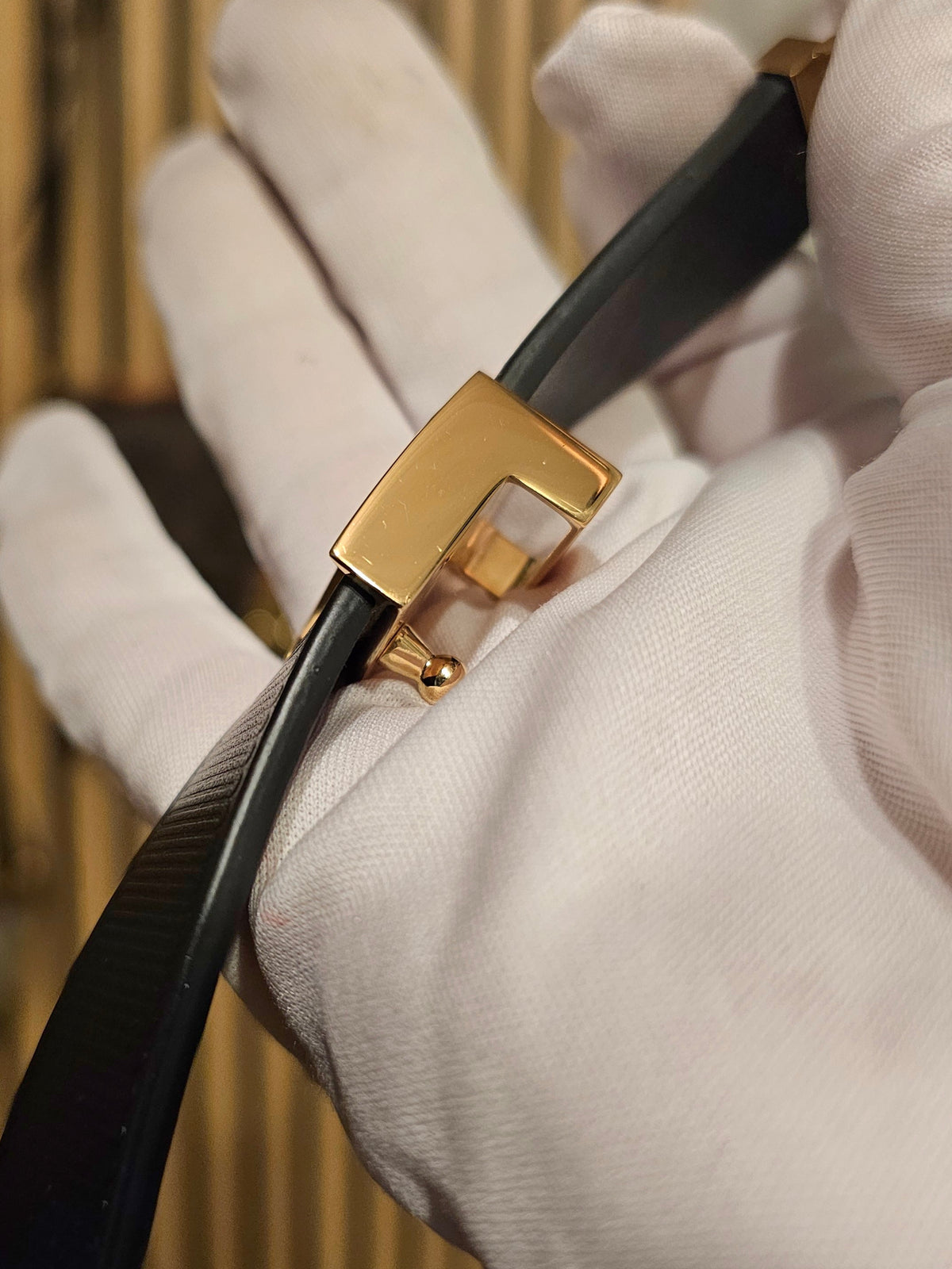 M9578 - Louis Vuitton LV iconic belt, 20mm, black leather.