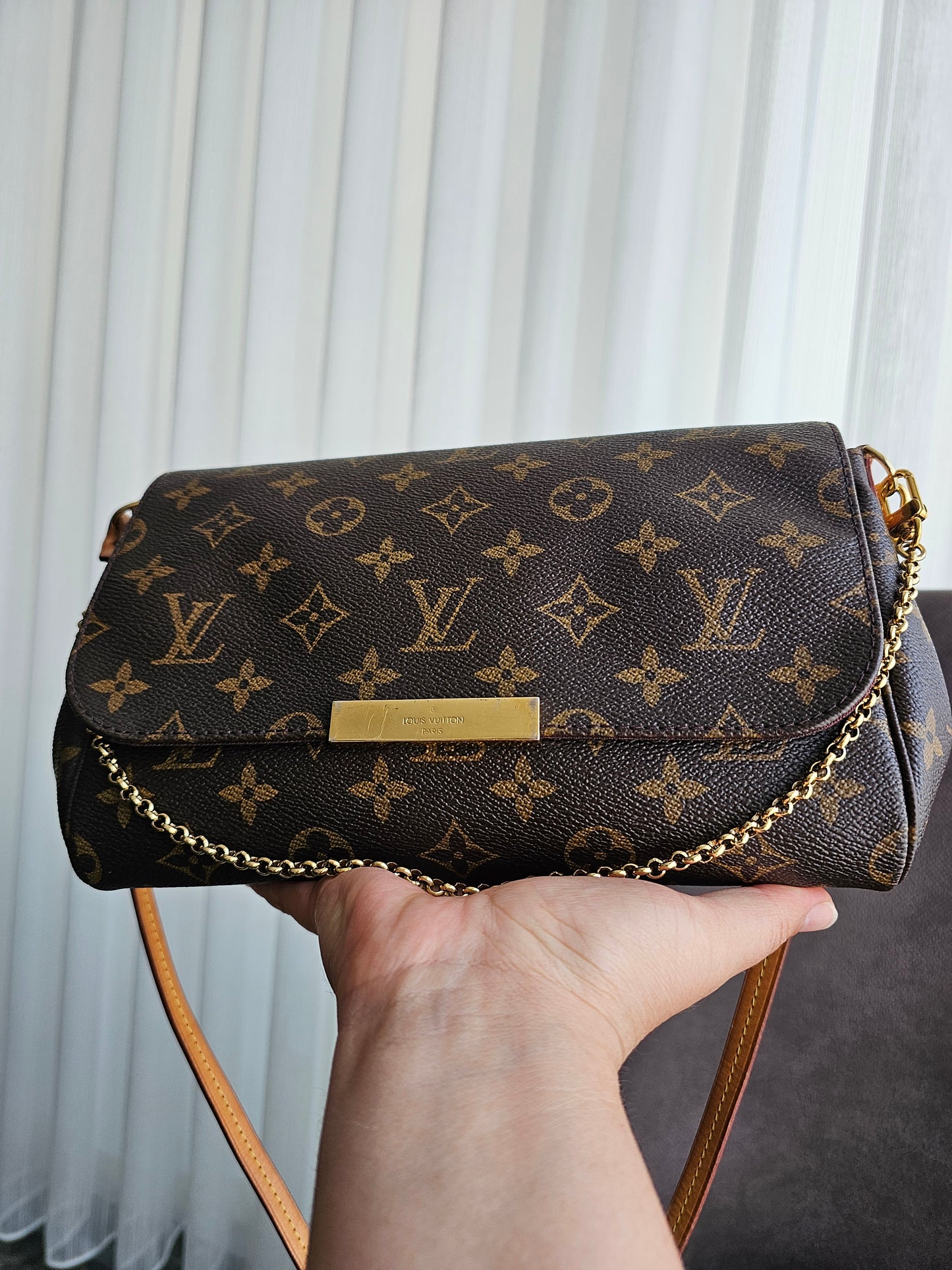 Louis Vuitton, Favorite MM, MNG. Kanvas.