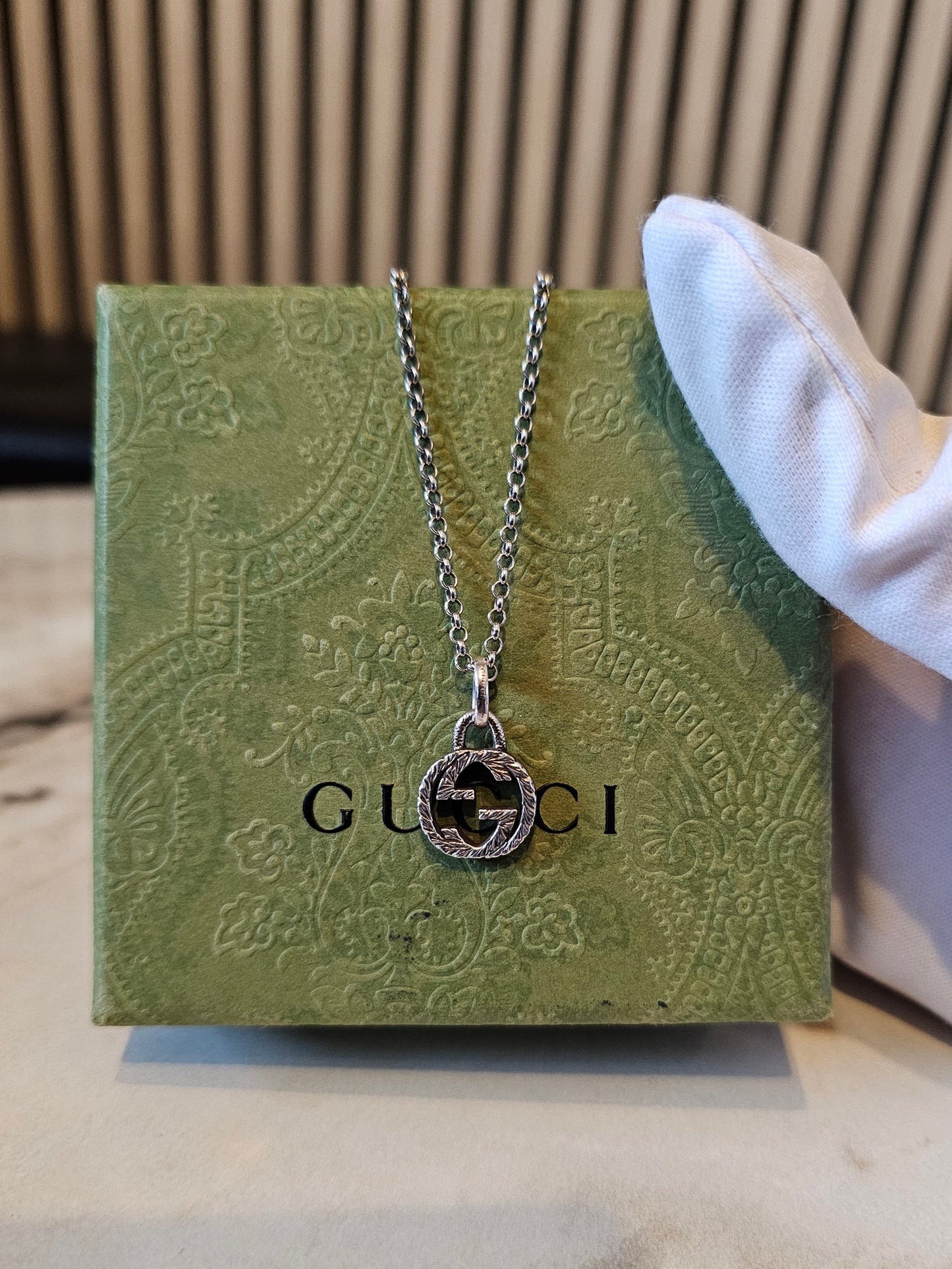 Gucci halskæde, interlocking, sterling silver 925.