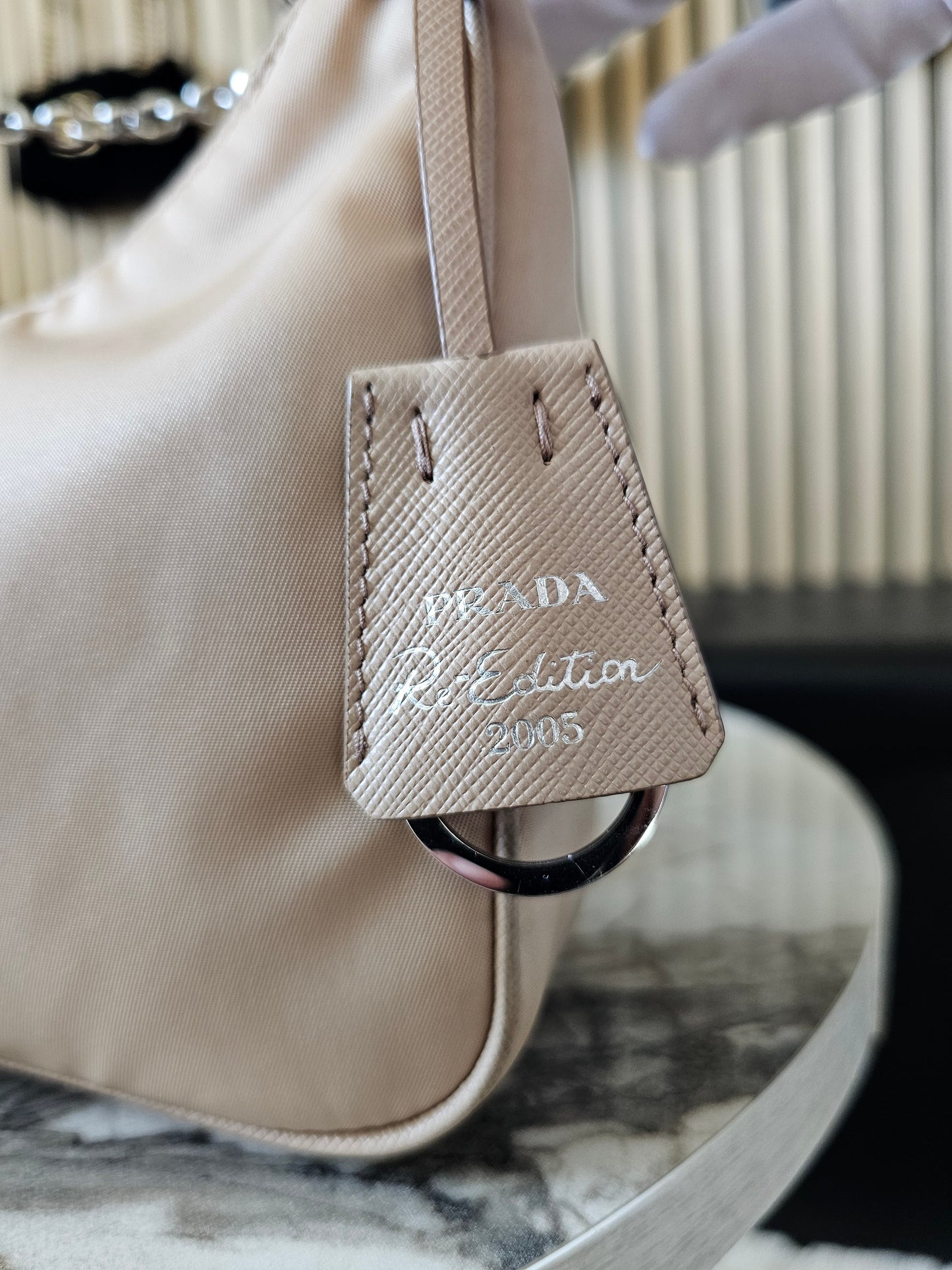 Prada Re-Edition 2005, Nylon - Beige.