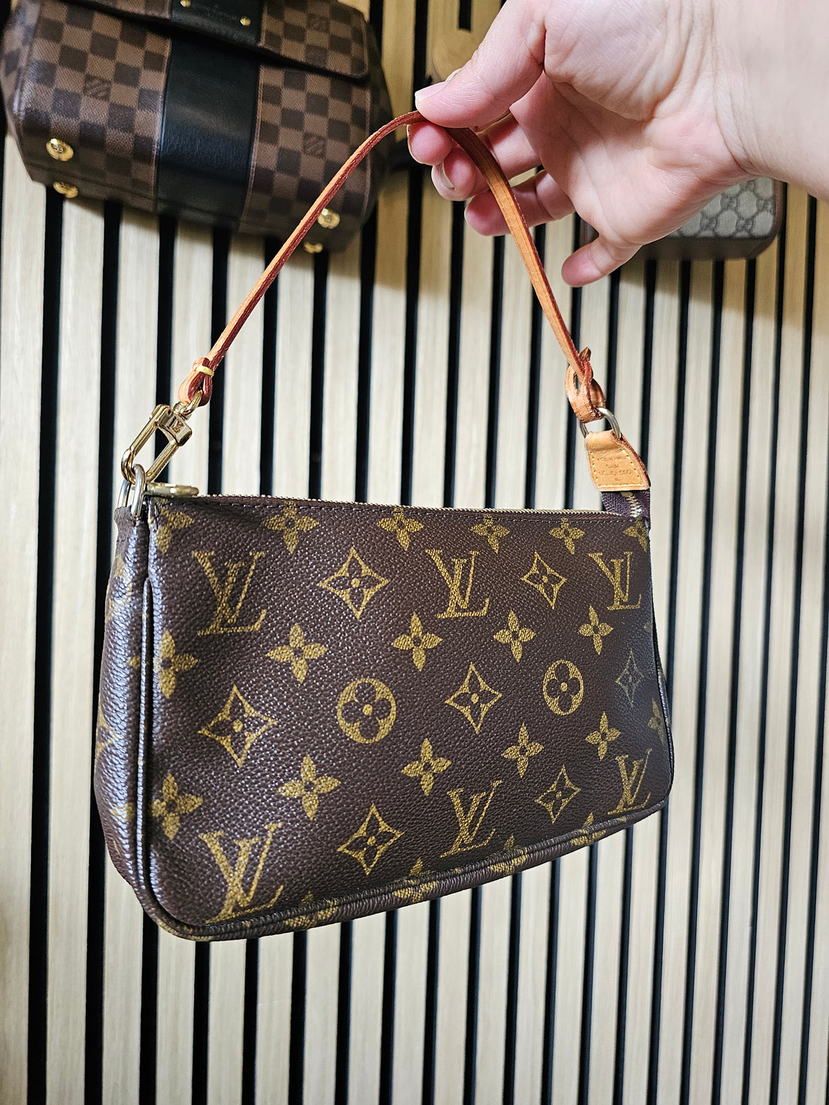 Louis Vuitton Pochette accesories monogram kanvas (vintage)