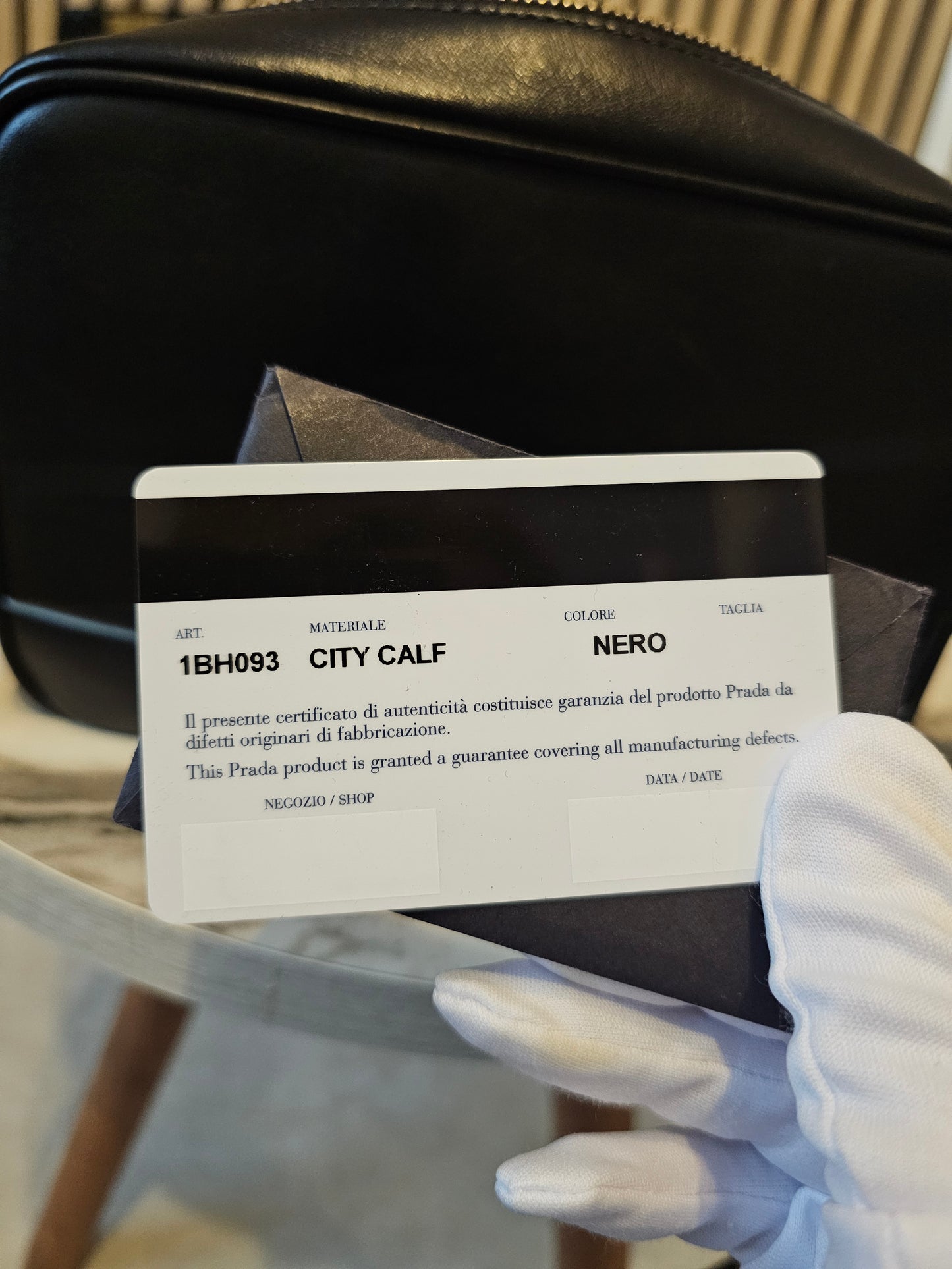 Prada Mirage Camera bag - black, saffiano leather.