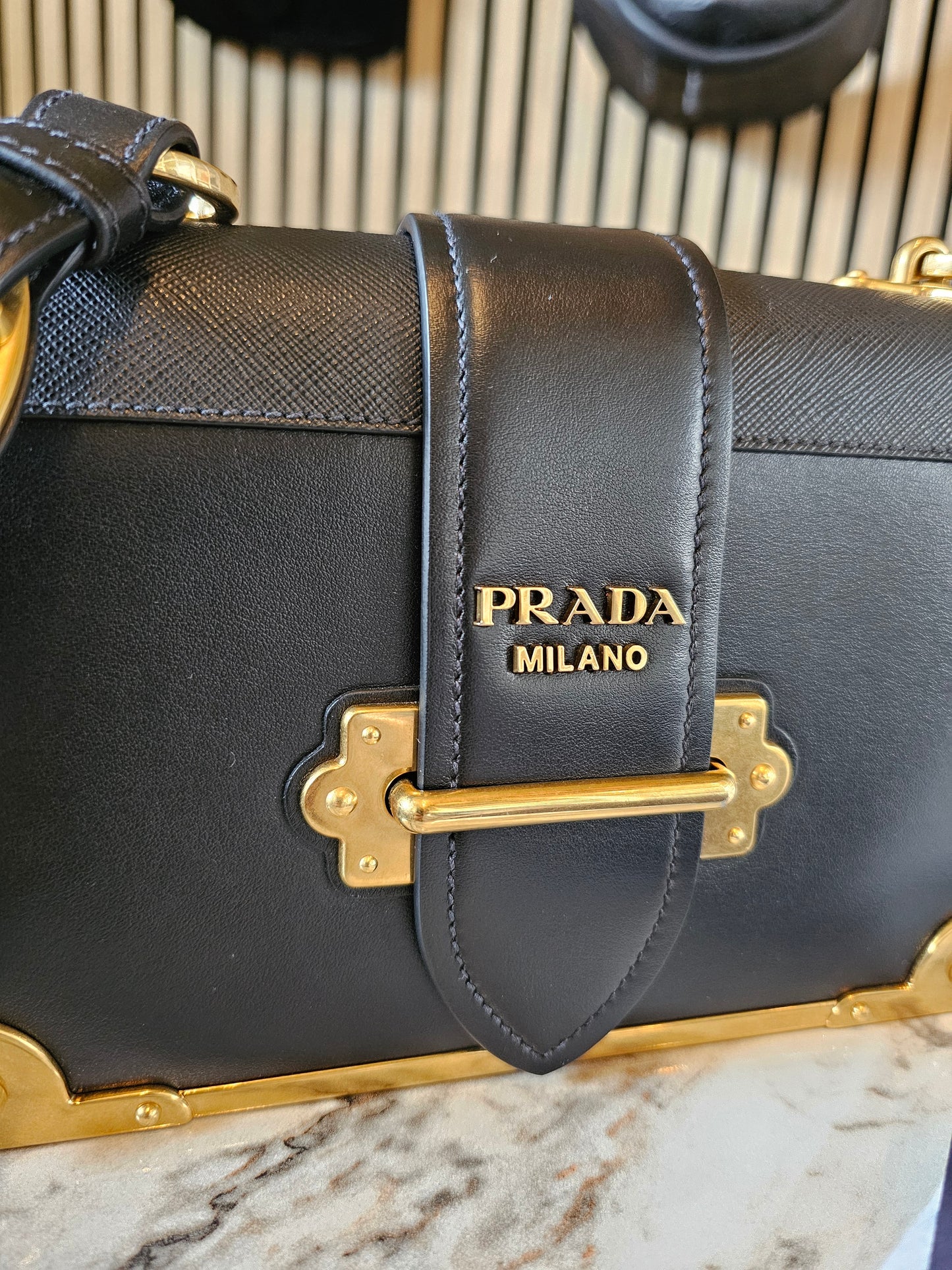 Prada cahier bag - black GHW.