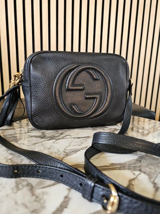 308364 - Gucci disco Soho bag, black.