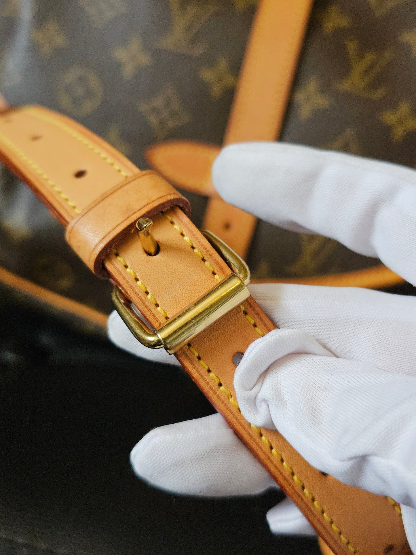 M42256 - Louis Vuitton Saumur 30, MNG. Kanvas.