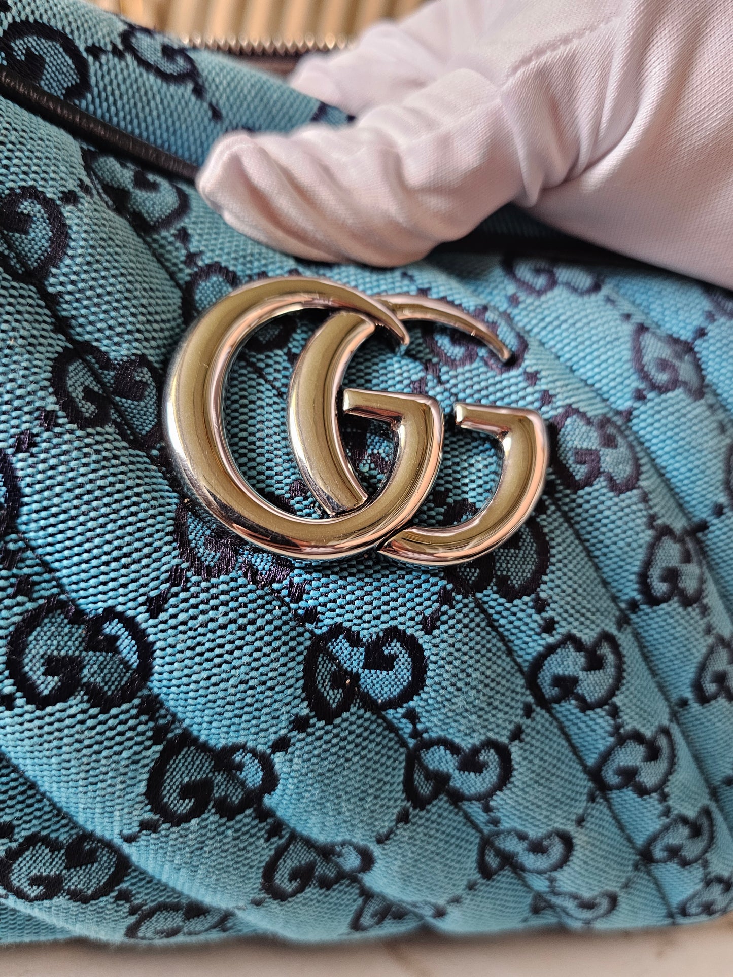 Gucci GG marmont bag - denim blue.