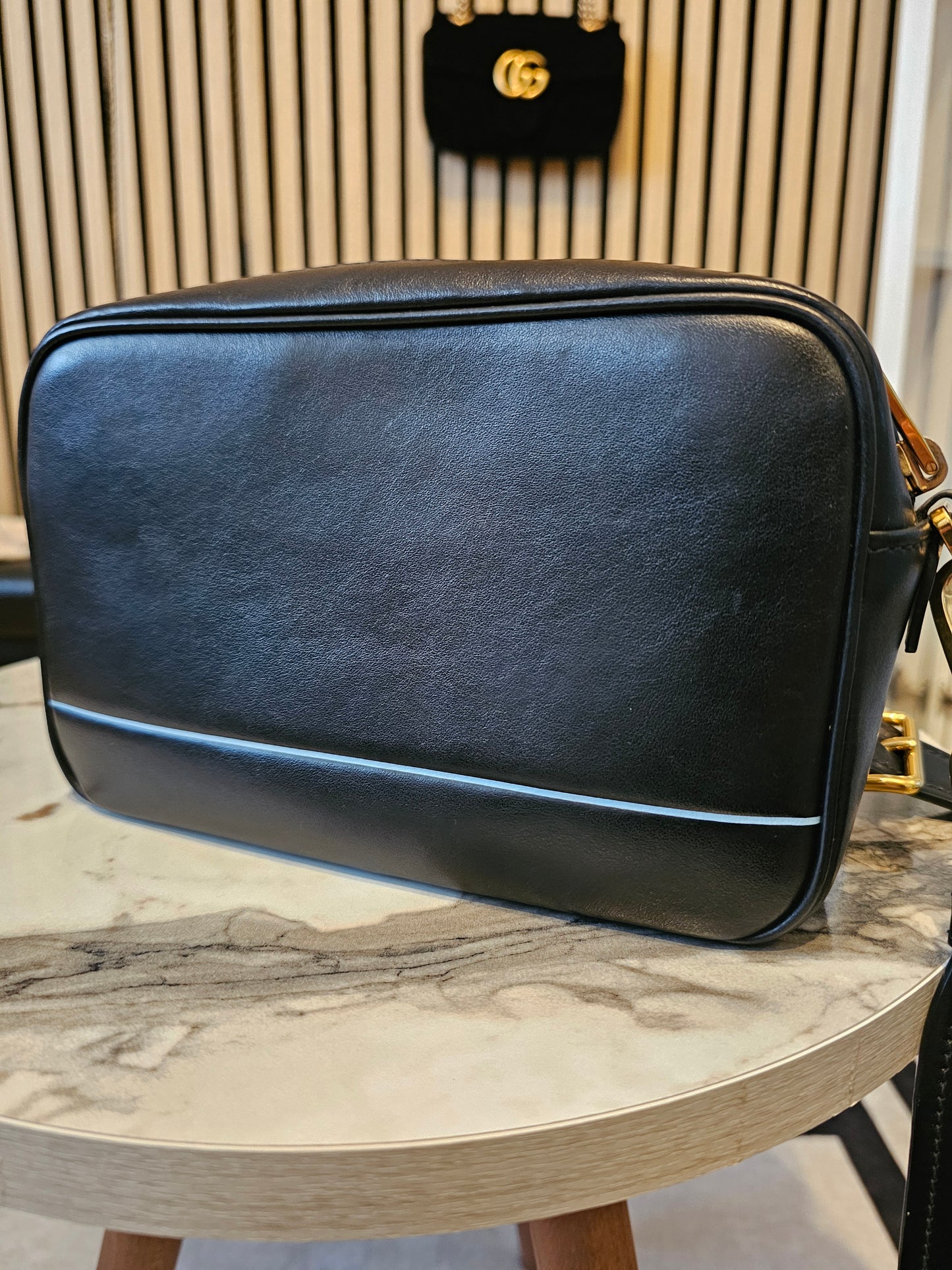 Prada Mirage Camera bag - black, saffiano leather.