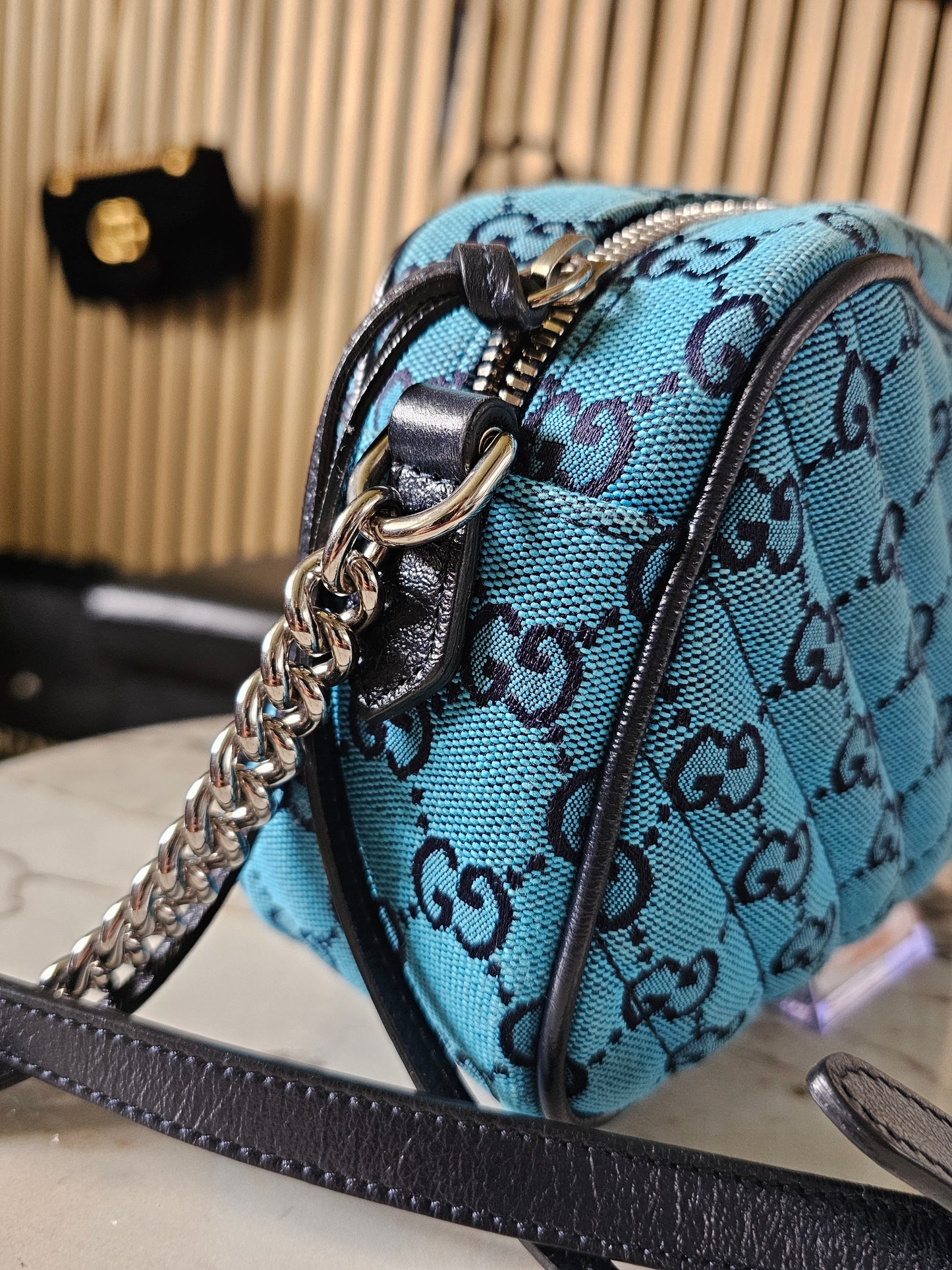 Gucci GG marmont bag - denim blue.