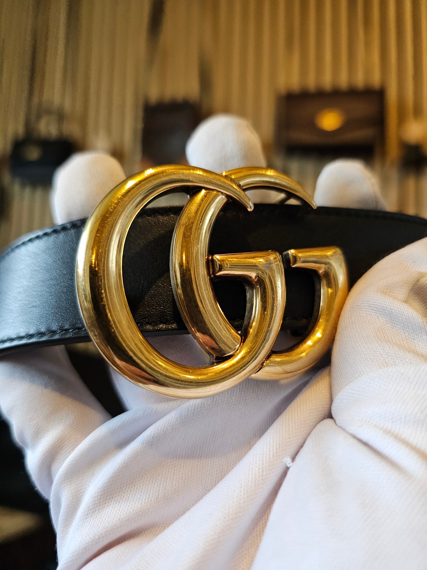 414516- Gucci belt, GG marmont black. Size 90.